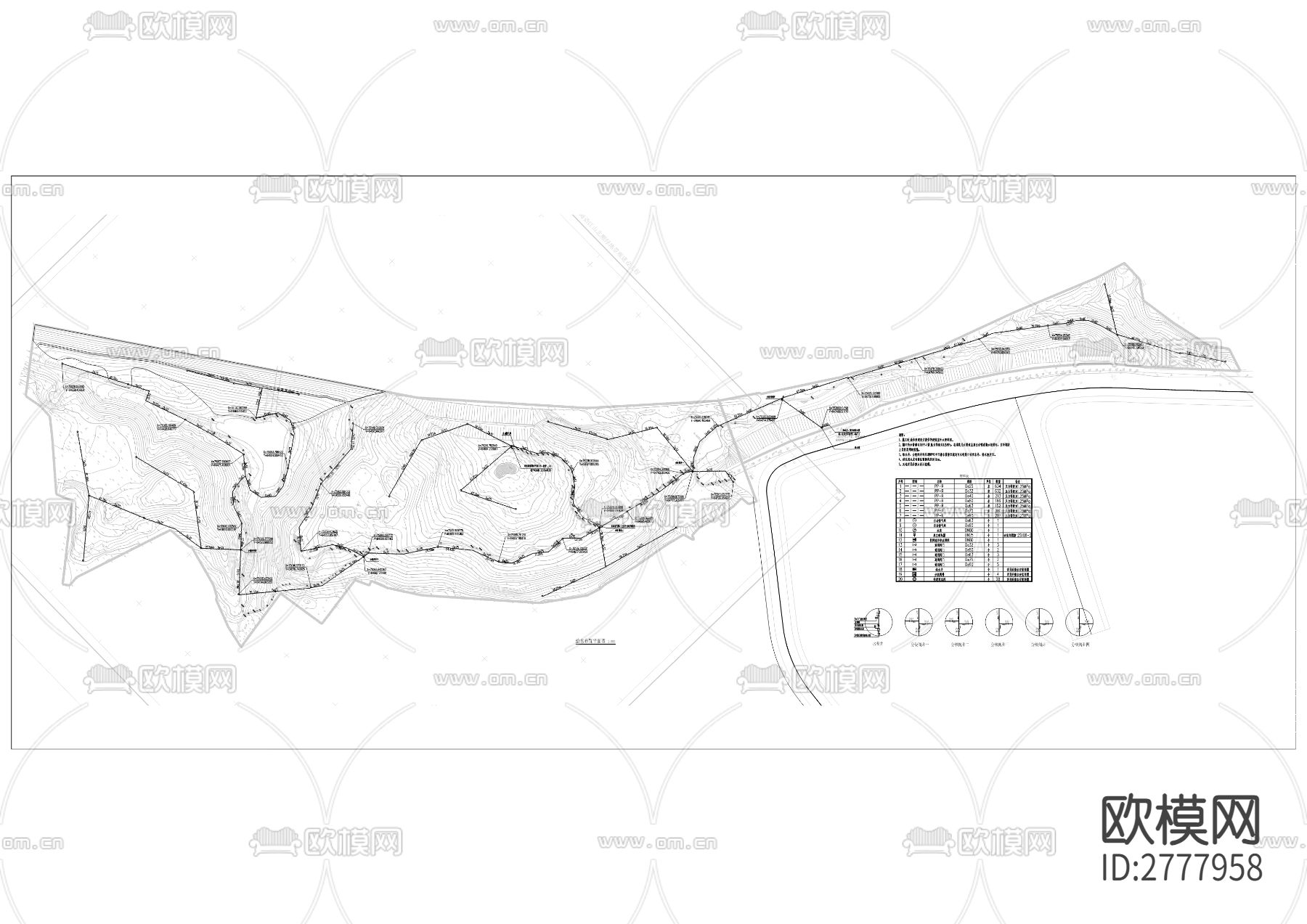 海语江山北侧绿地景观建设工程CAD施工图下载（渲染图4）