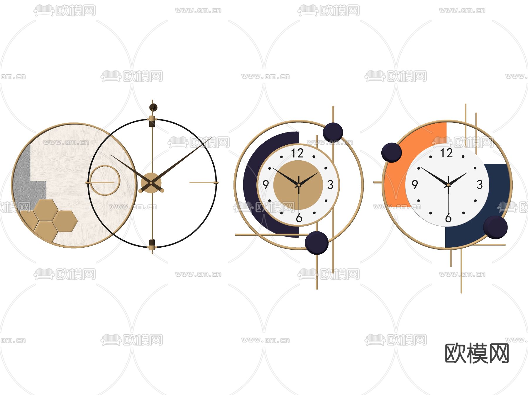 时钟 墙钟su模型下载（渲染图2）
