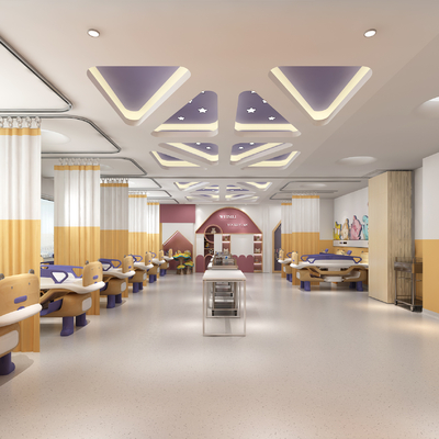  现代儿童医院su模型 