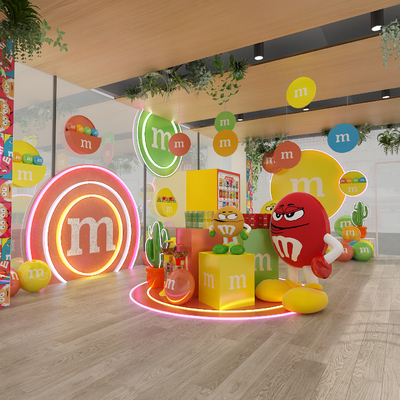  现代快闪店su模型 