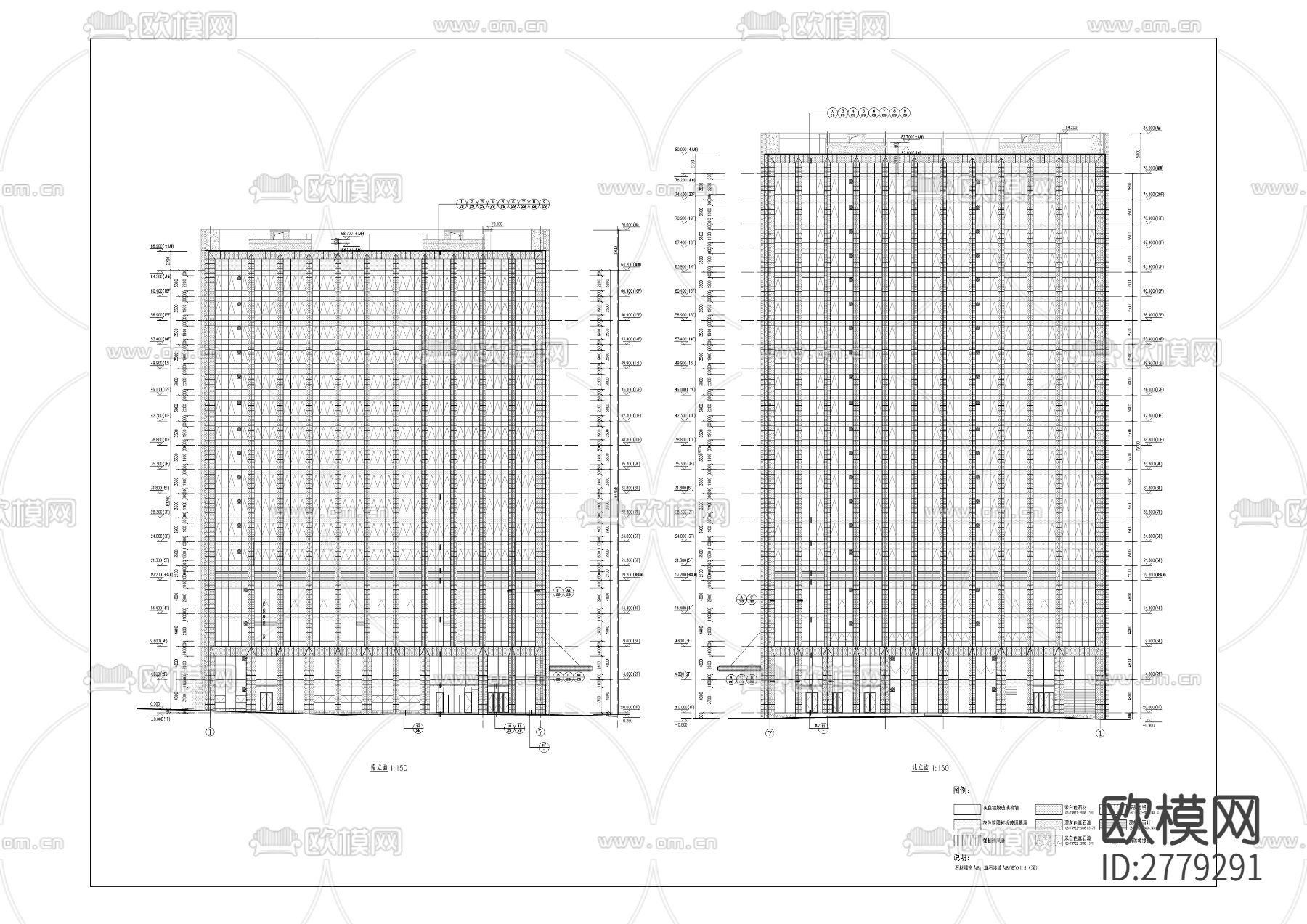 金隅大成时代都汇小区cad施工图下载（渲染图1）