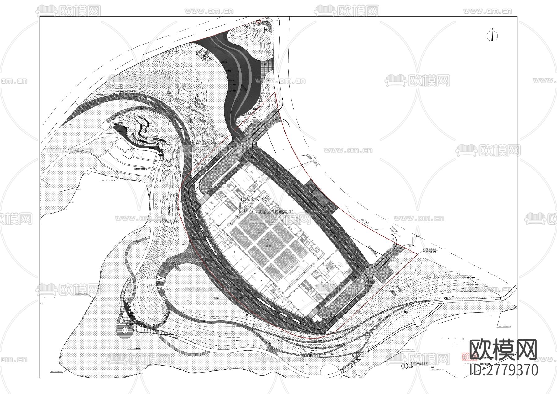 礼嘉智慧公园白云湖会议中心临湖景观改造提升工程cad施工图下载（渲染图5）