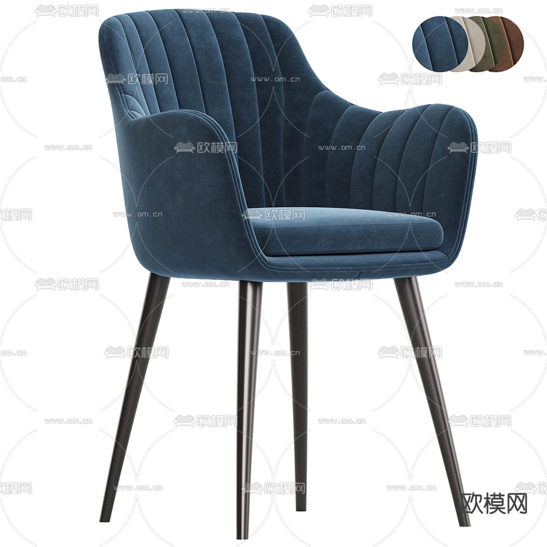 Cassina 椅子 餐椅3d模型下载（渲染图2）