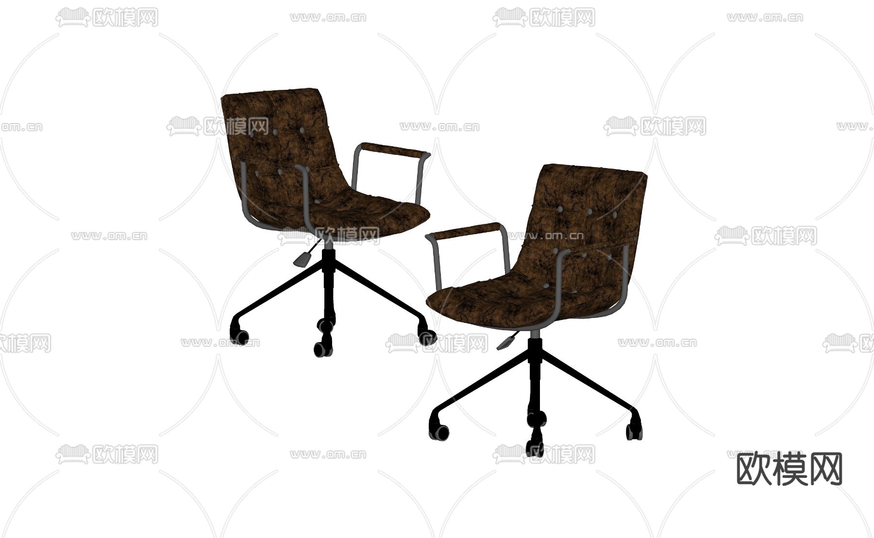 现代办公椅su模型下载（渲染图2）