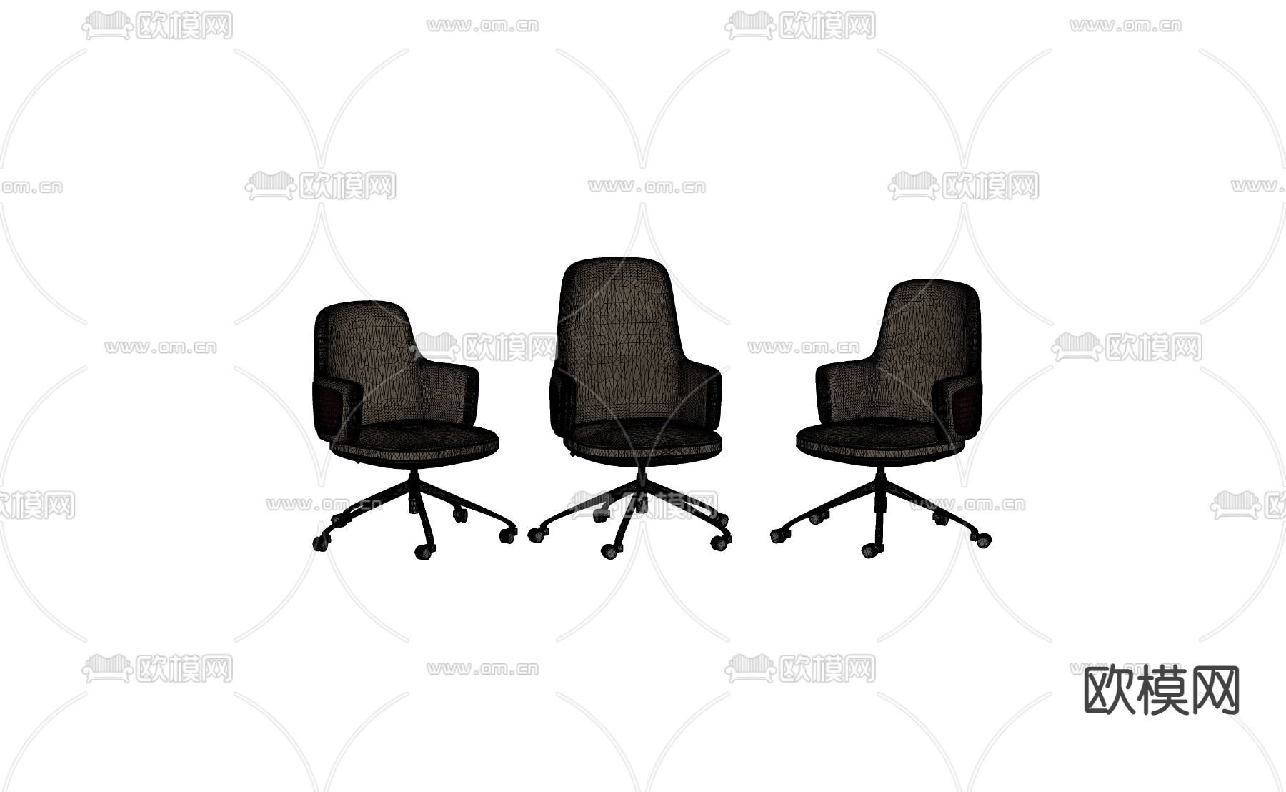 现代办公椅su模型下载（渲染图2）