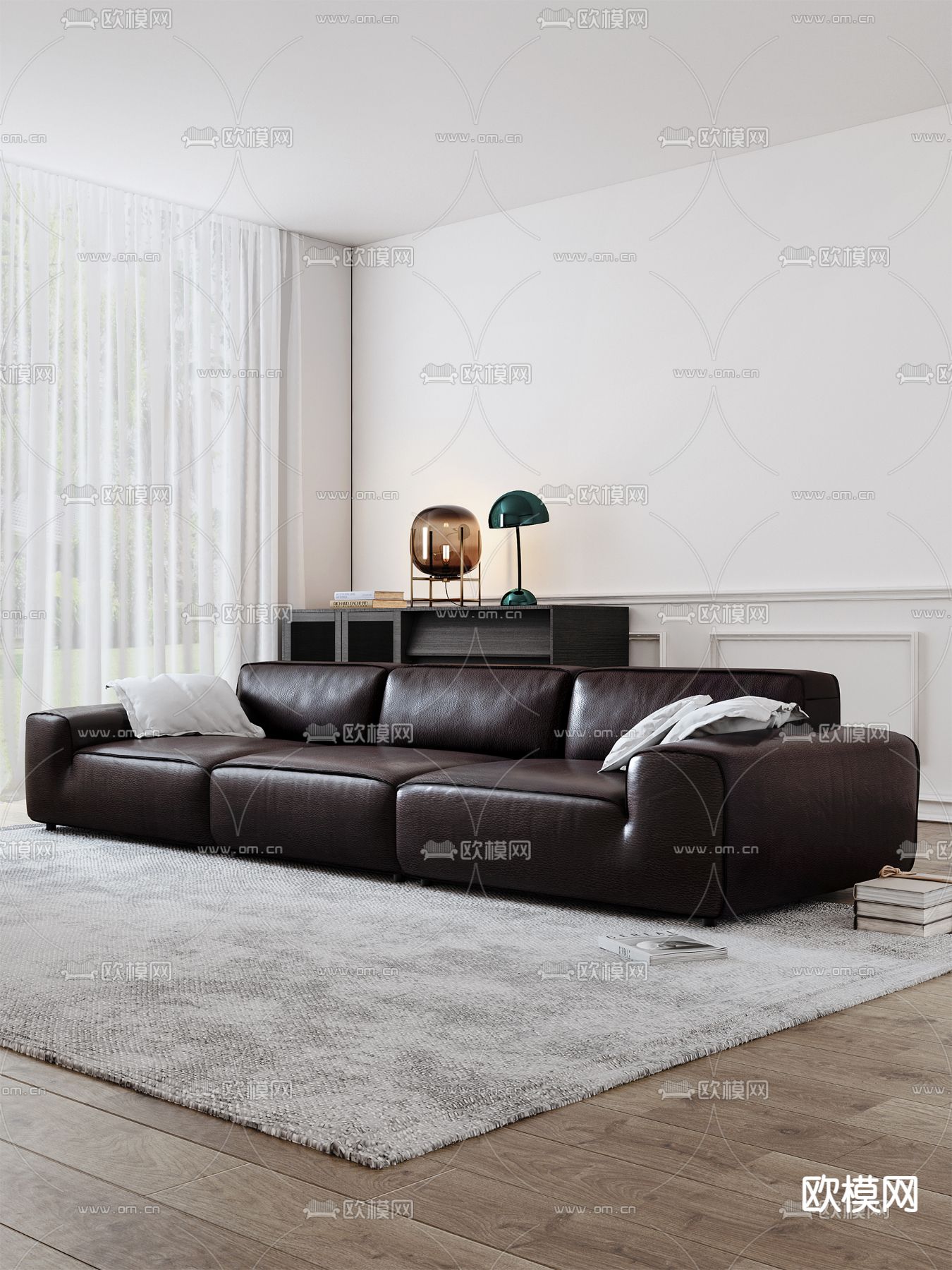 多人沙发 软体沙发 三人沙发3d模型下载