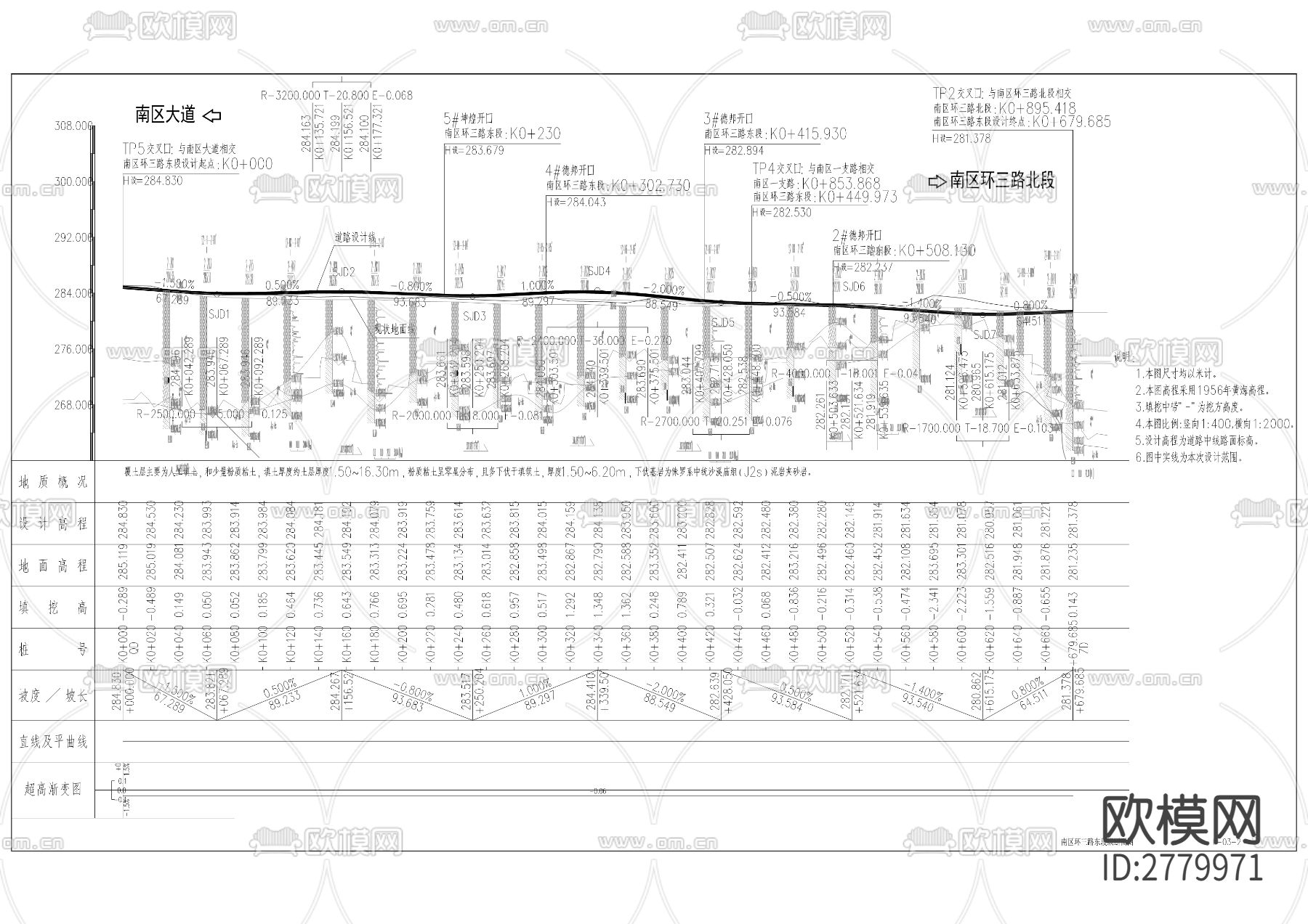 综保区互联互通道路建设（二期）CAD施工图下载（渲染图7）