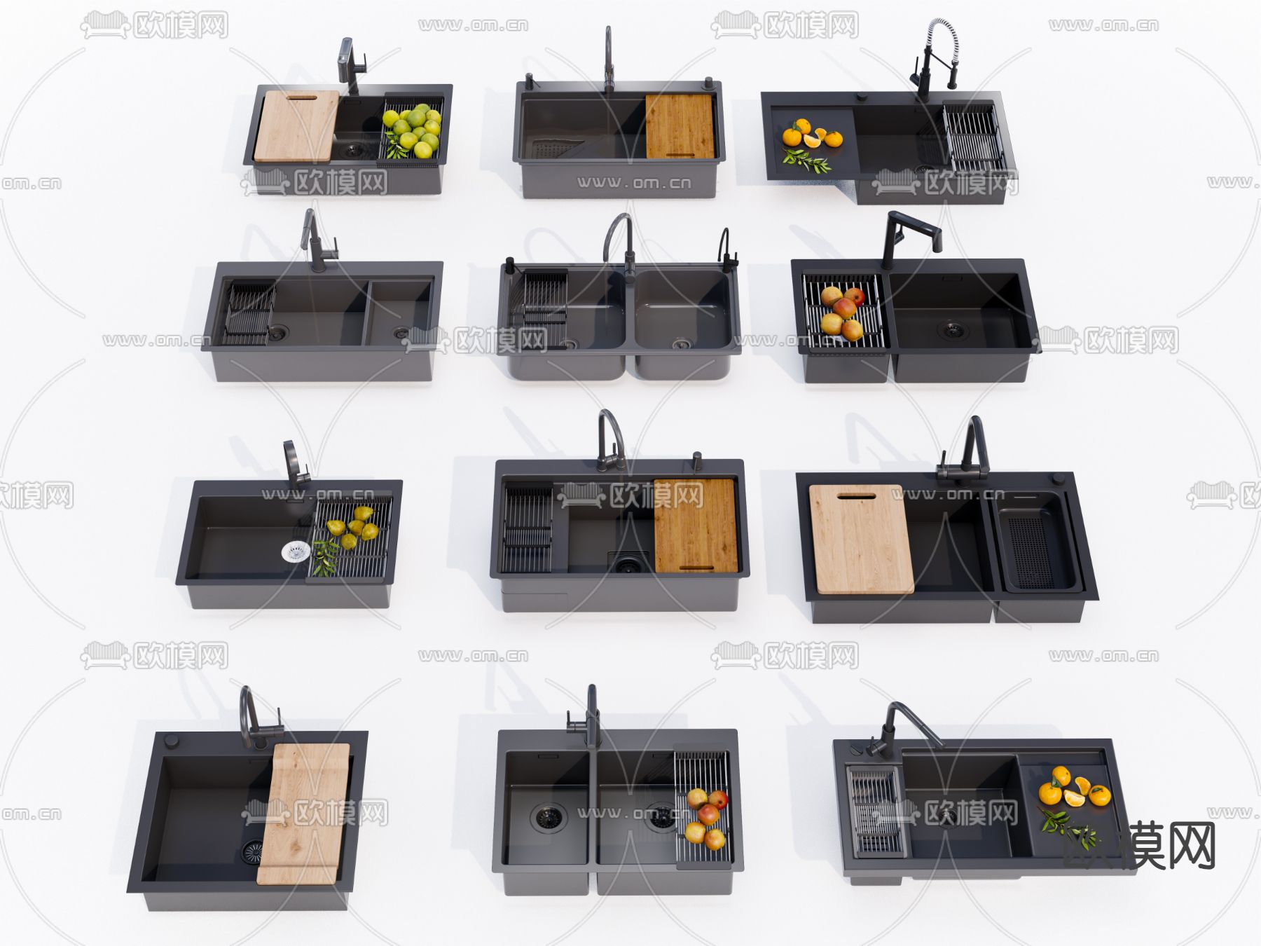 水槽 洗菜盆su模型下载（渲染图3）