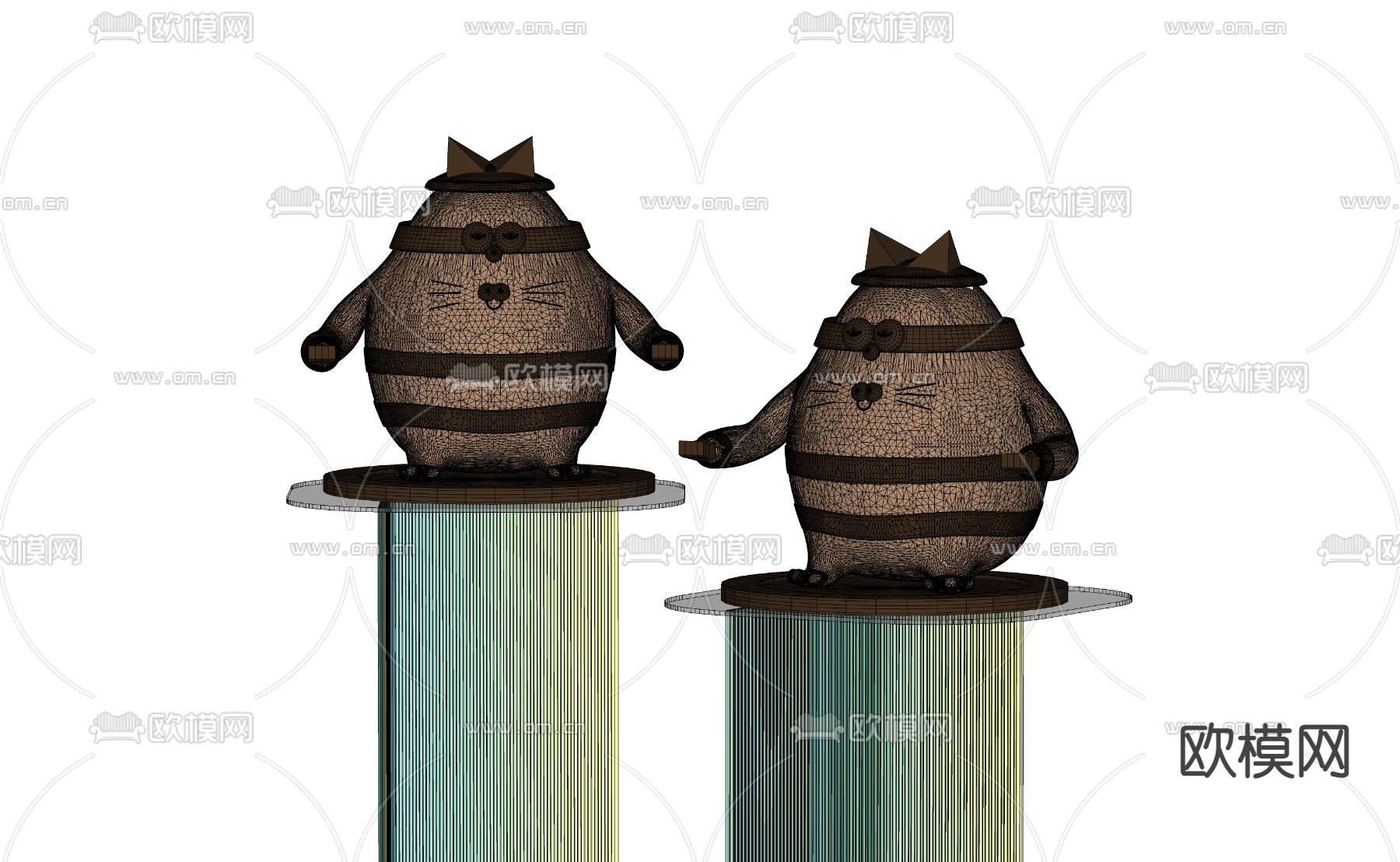 潮玩公仔su模型下载（渲染图2）