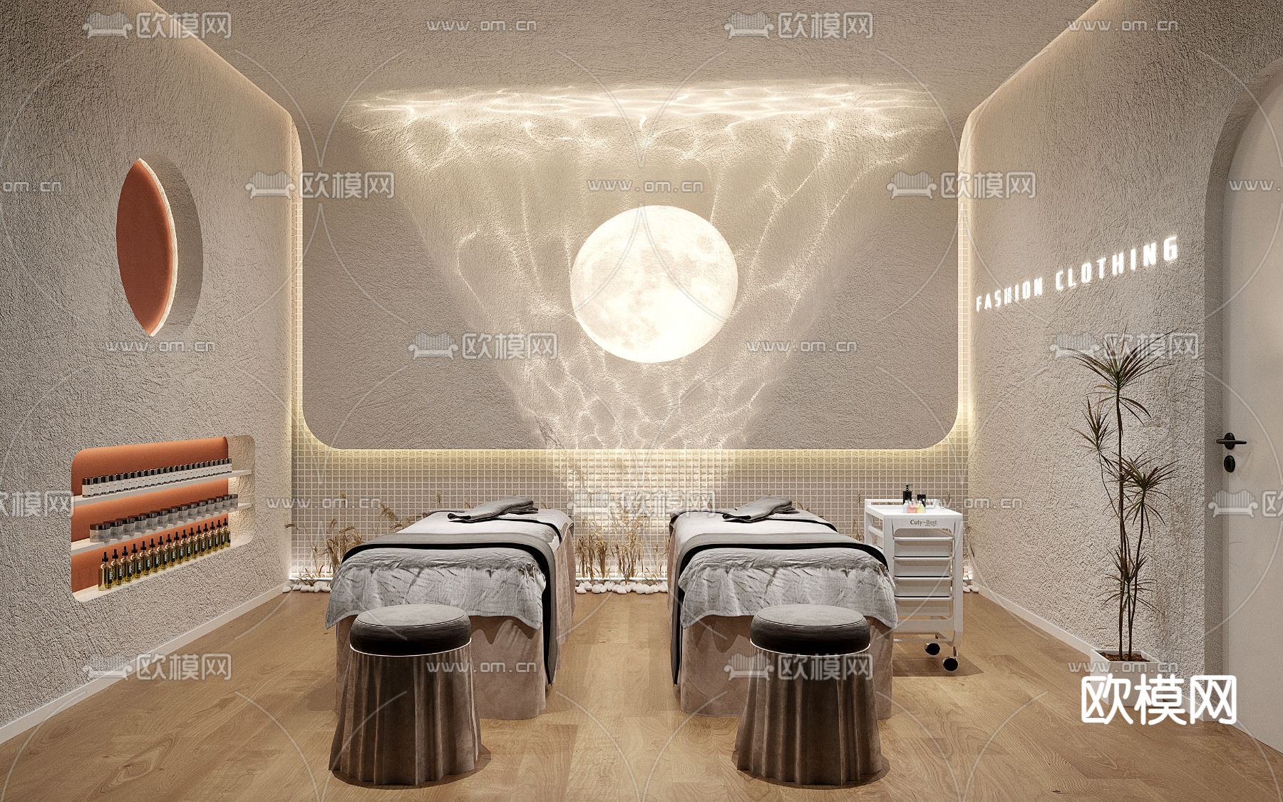 侘寂SPA护理房 美容院3d模型下载