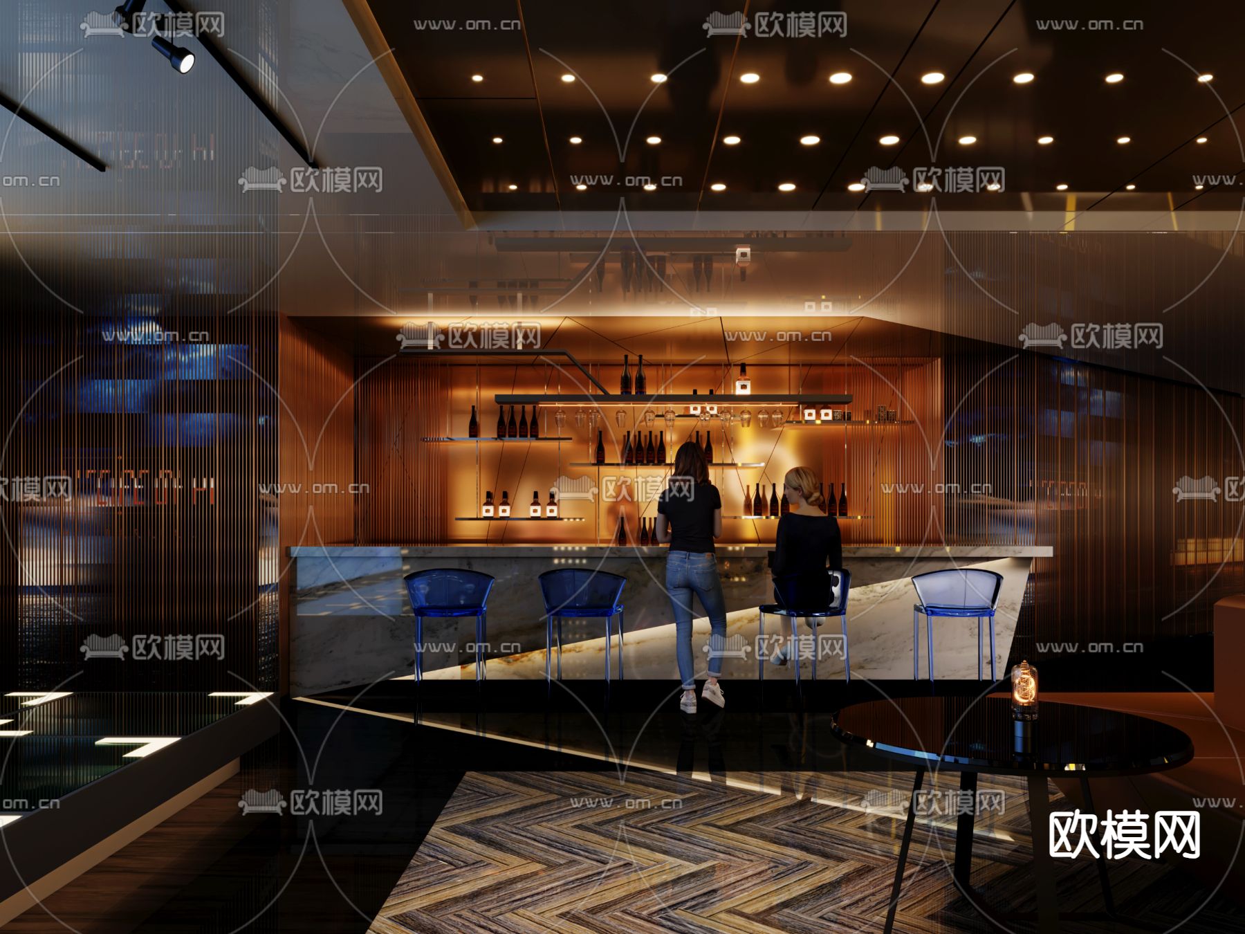 酒吧前台 夜总会 KTV3d模型下载