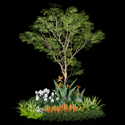  景观树 植物堆su模型 