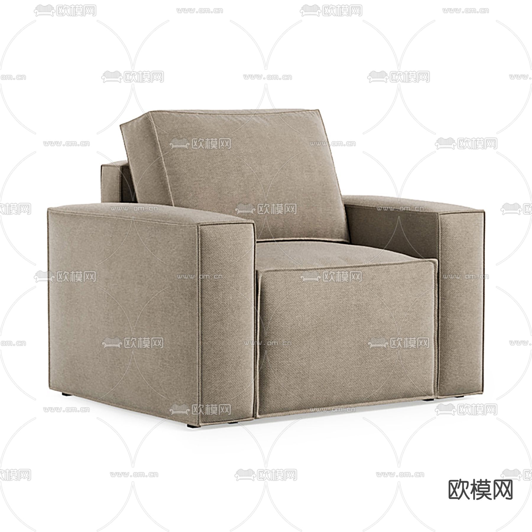 单人沙发3d模型下载