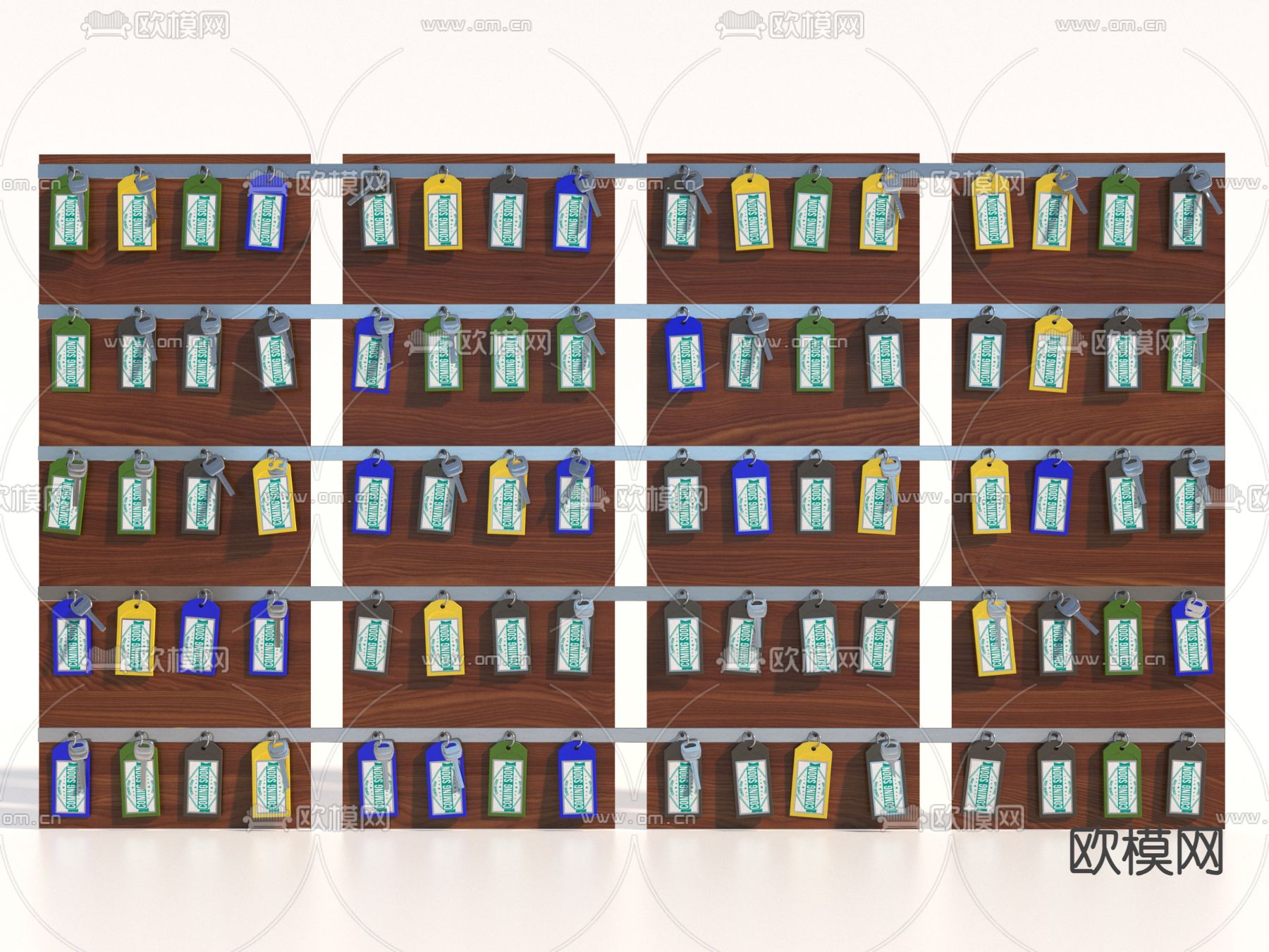 钥匙 门禁卡3d模型下载