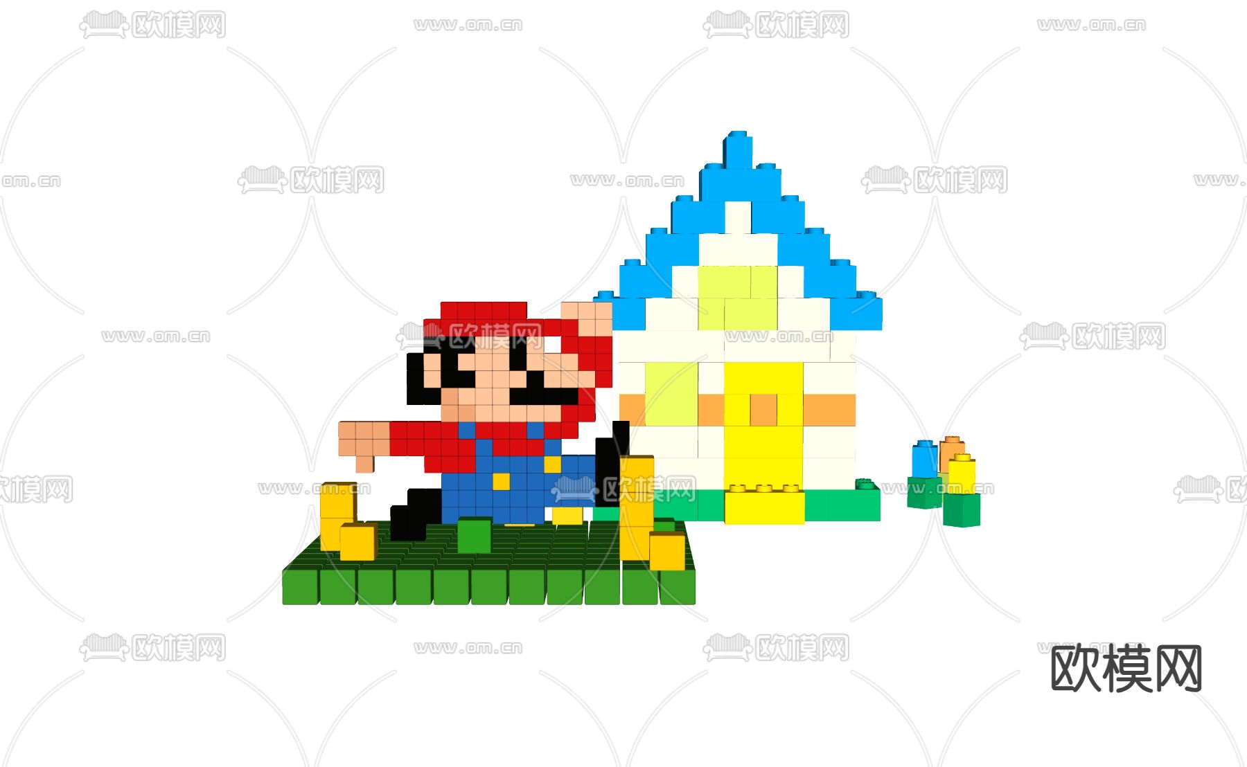 儿童玩具 乐高积木su模型下载（渲染图2）