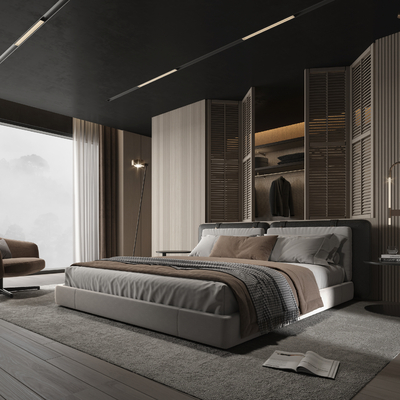  Minotti  卧室su模型 