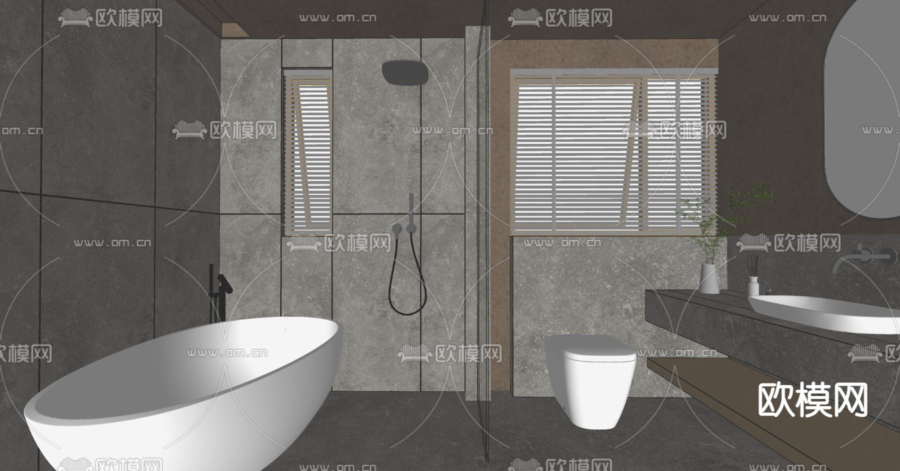 侘寂民宿客房su模型下载（渲染图3）