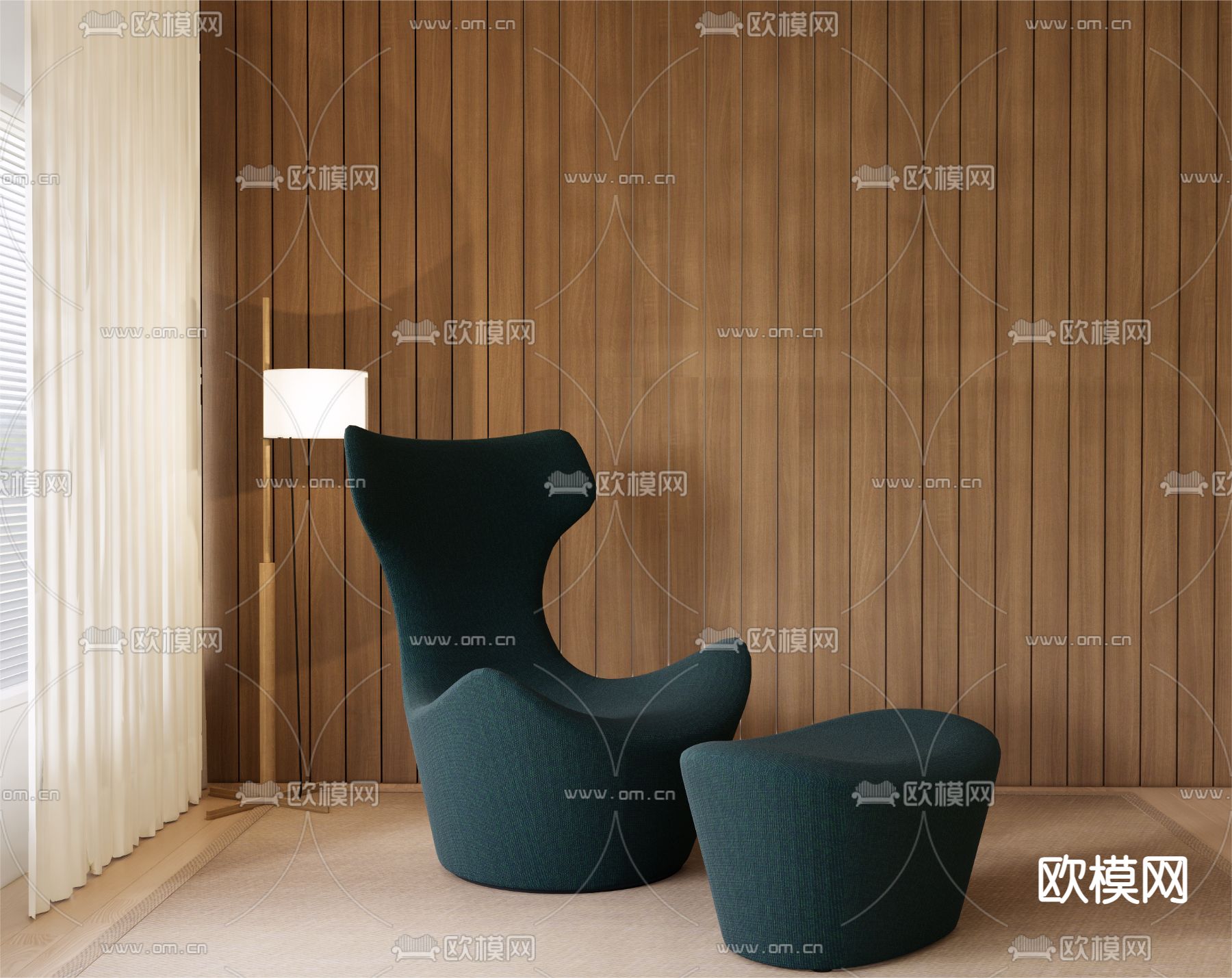 现代躺椅3d模型下载