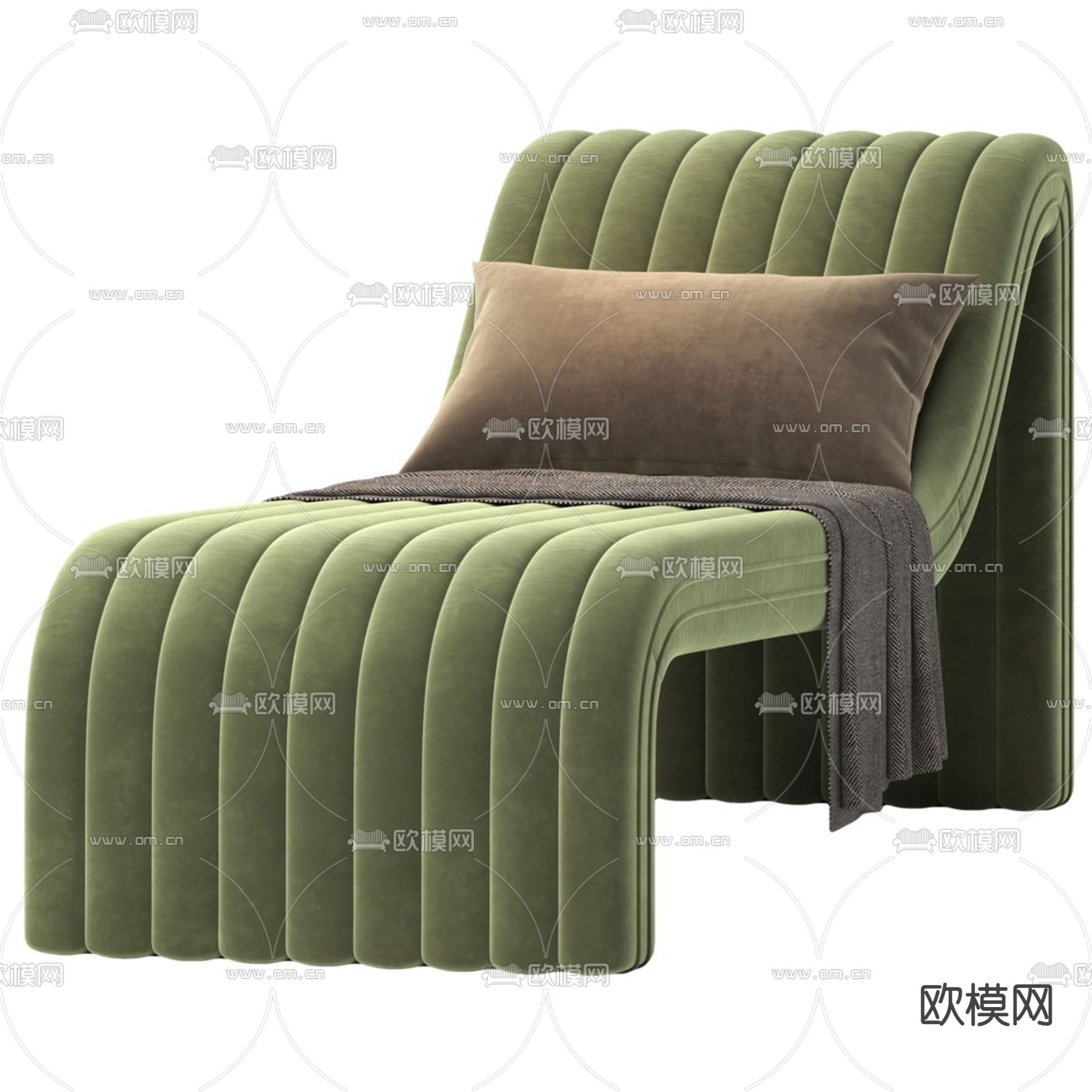 曲线躺椅 休闲椅3d模型下载（渲染图3）