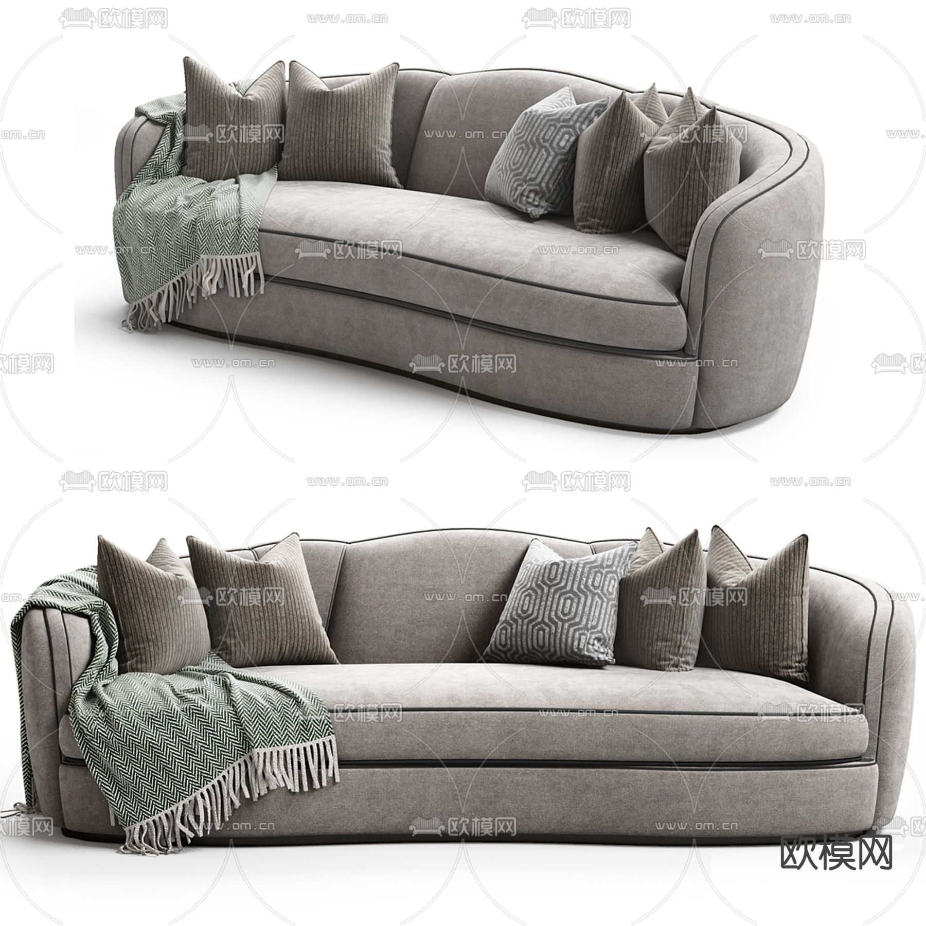 Munna多人沙发3d模型下载