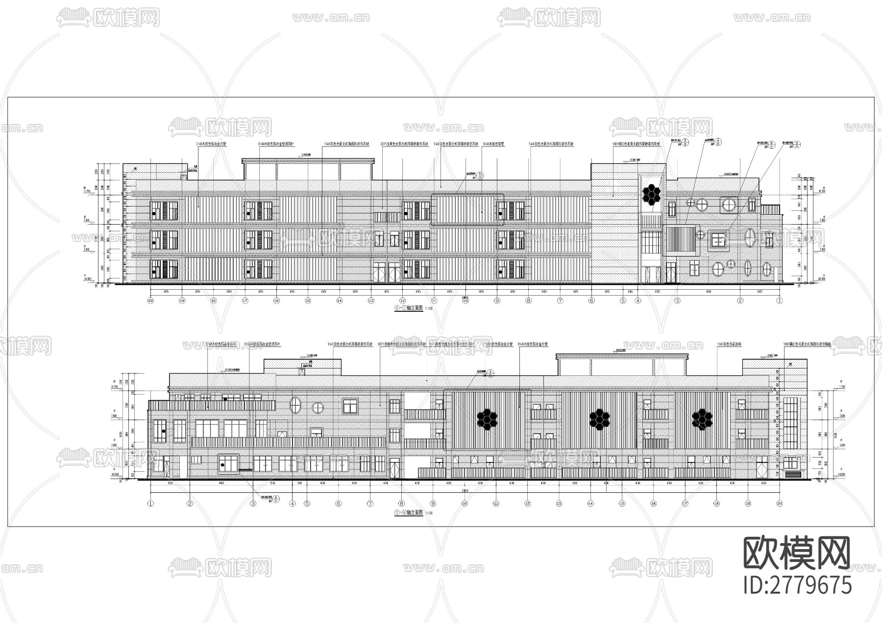 庙坡幼儿园建设工程项目cad施工图下载（渲染图8）