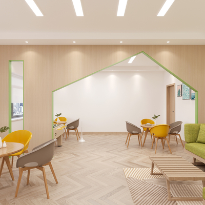  办公休息区su模型 