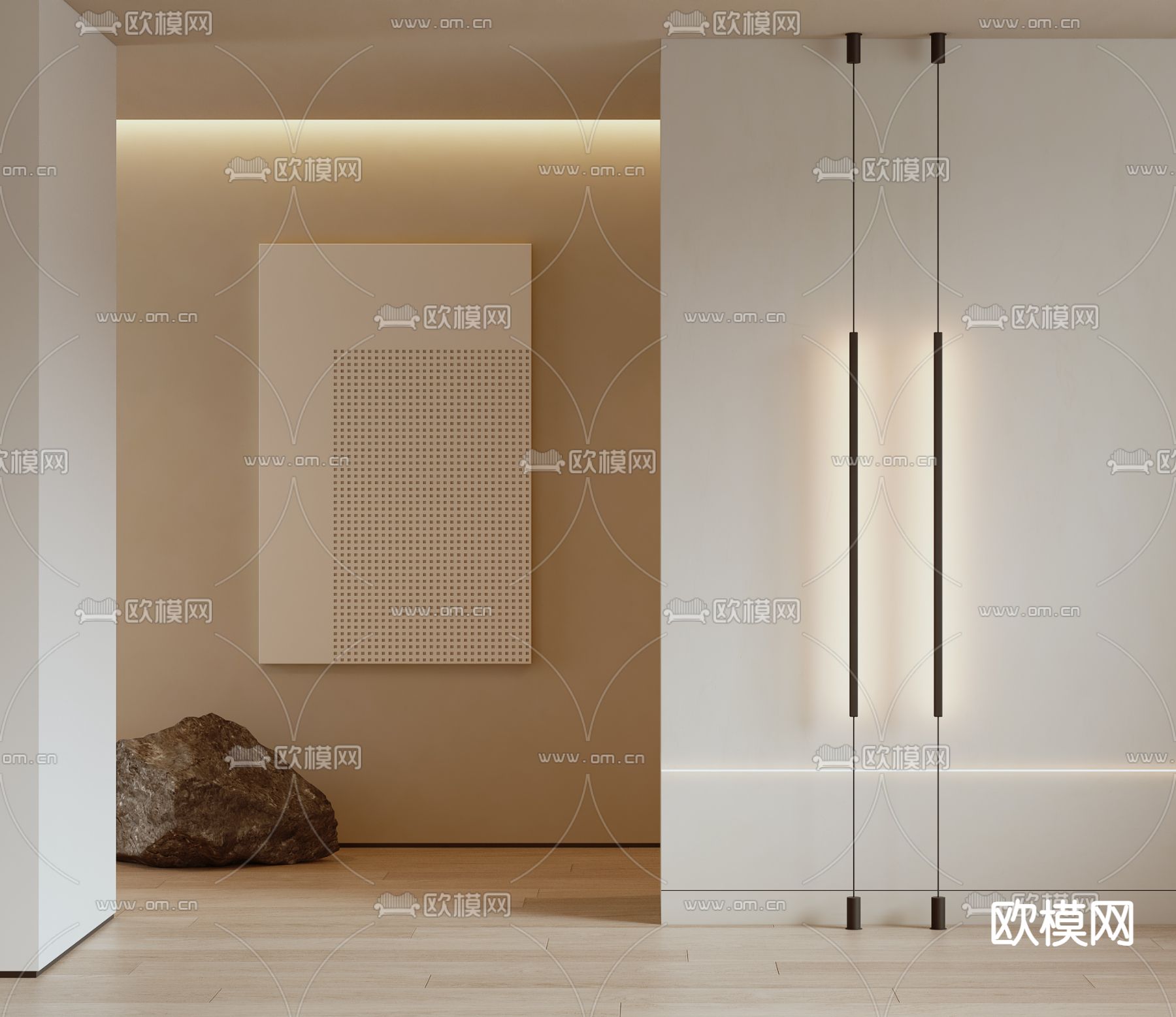 玄关隔断 屏风3d模型下载