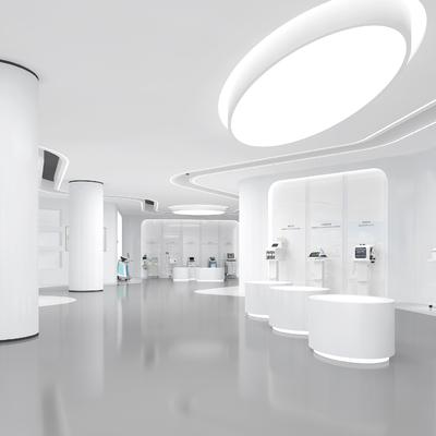  现代医疗展厅su模型 