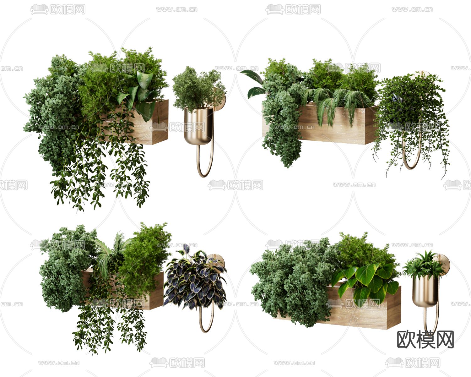 花箱 花坛 花钵 花槽3d模型下载