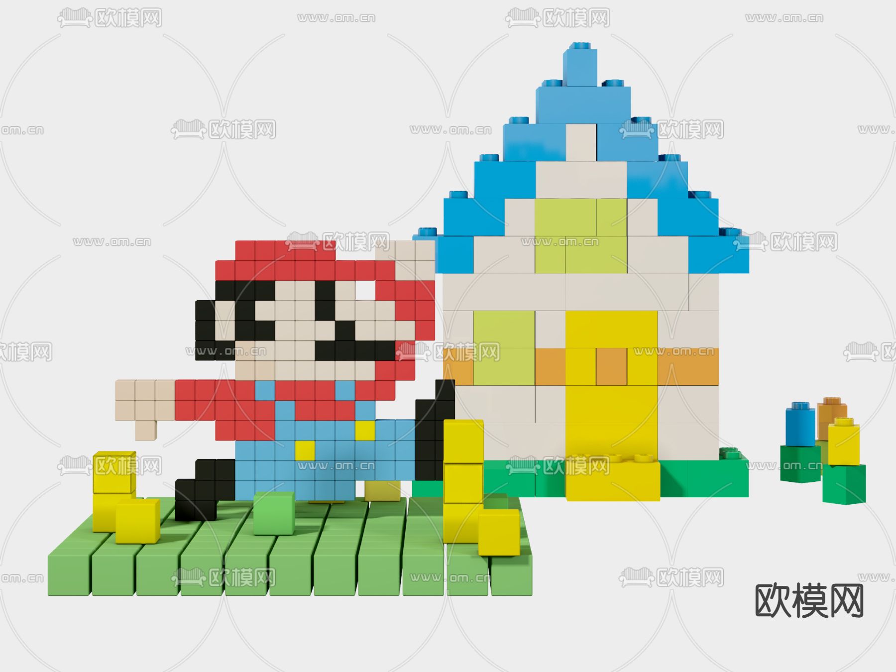 儿童玩具 乐高积木su模型下载（渲染图1）