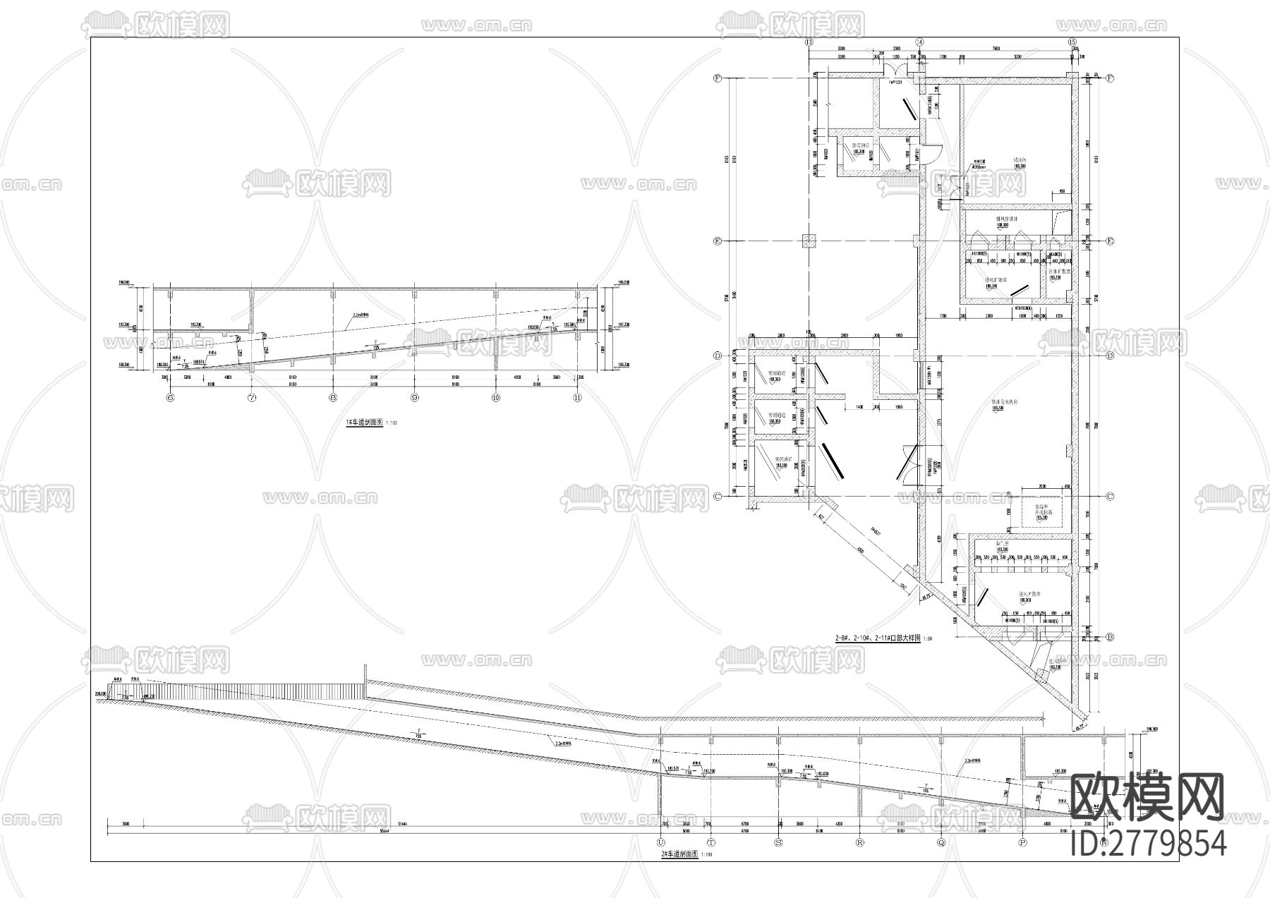 人防密闭门及战时通风防护CAD施工图下载（渲染图6）