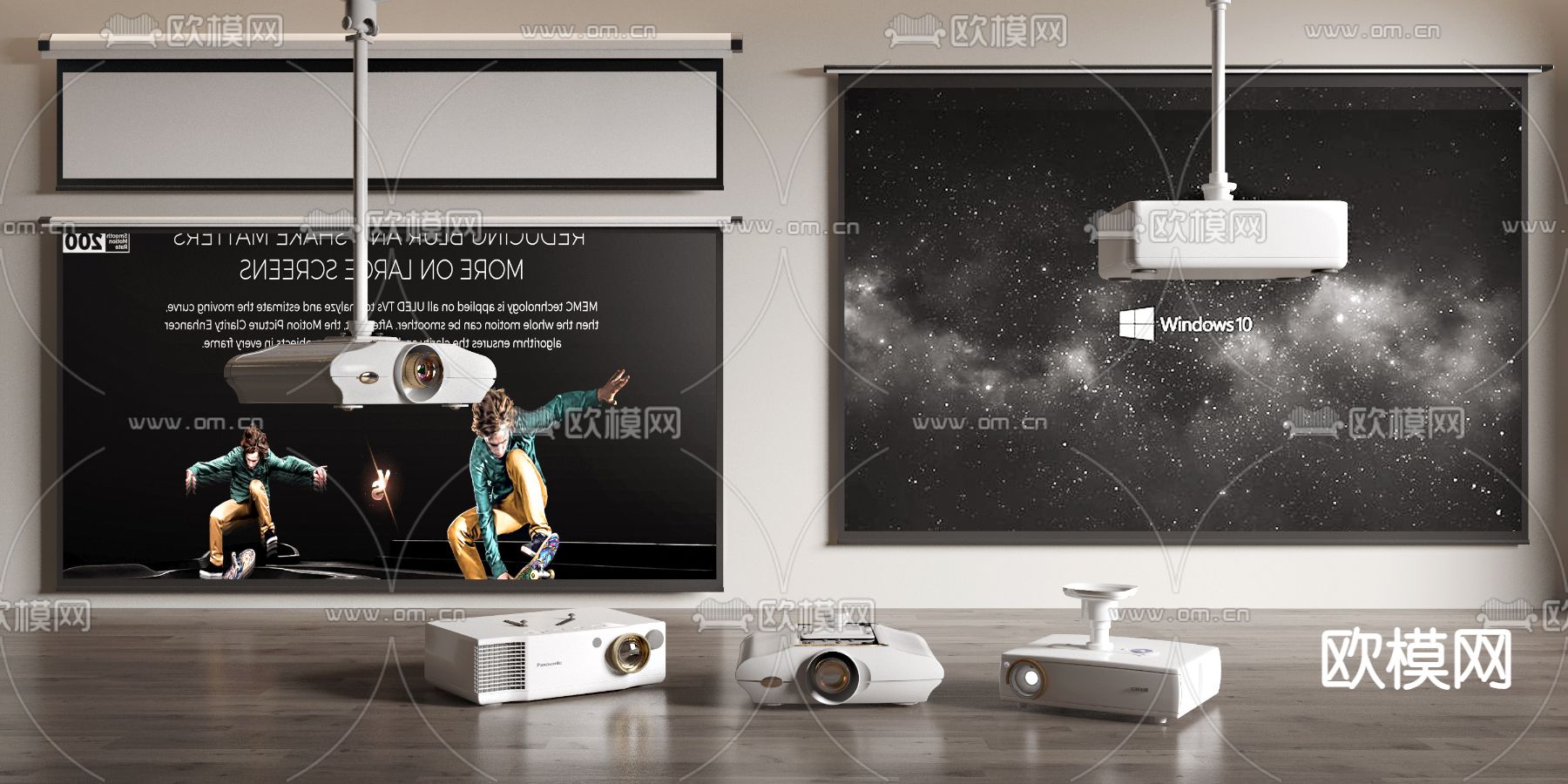 投影仪 投影幕布3d模型下载