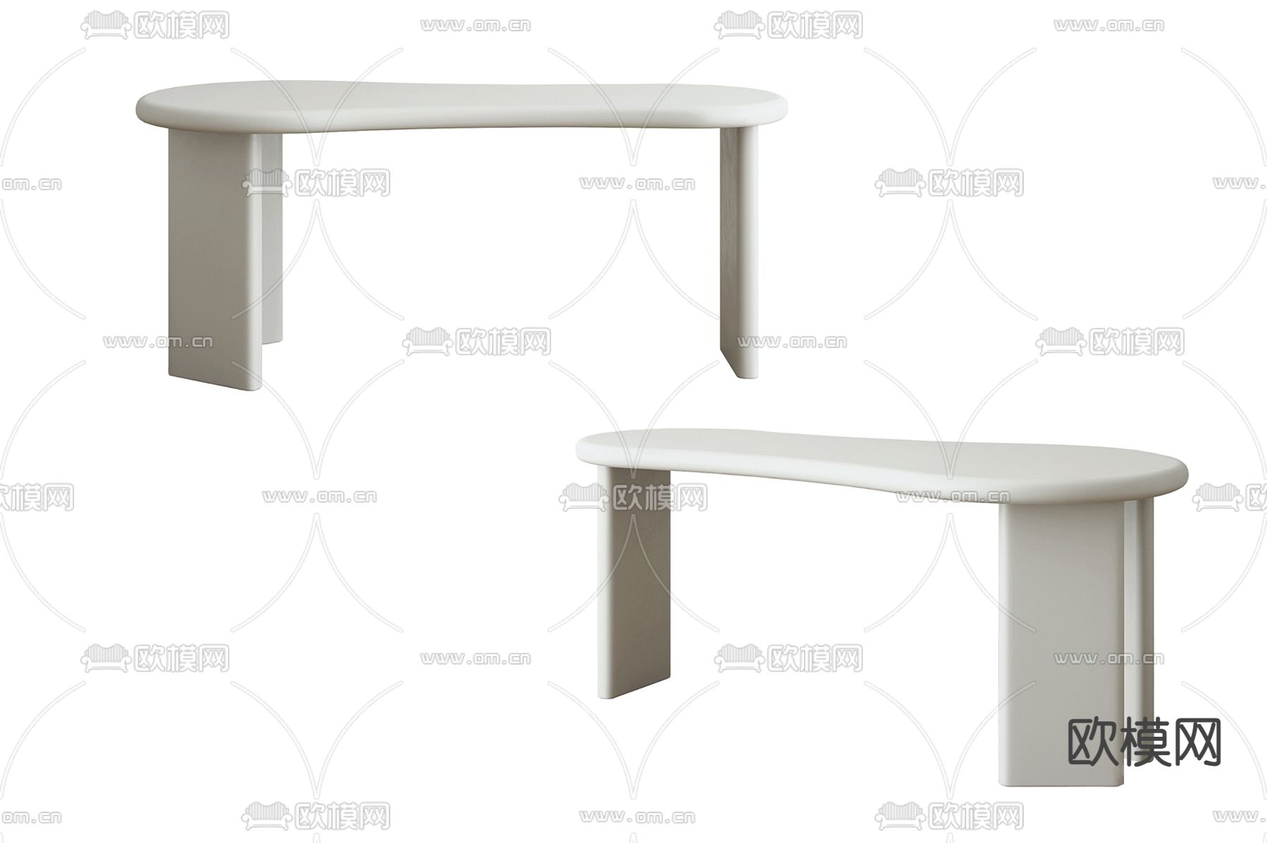 北欧端景台 条案3d模型下载