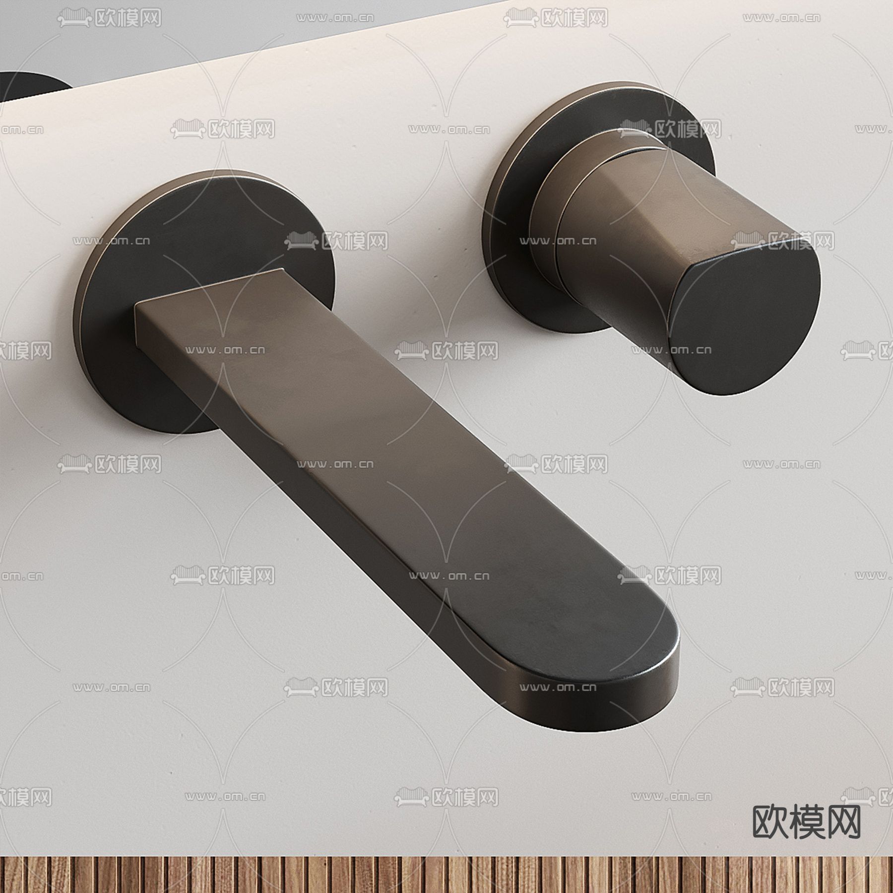 双盆洗手台 洗手盆3d模型下载（渲染图4）