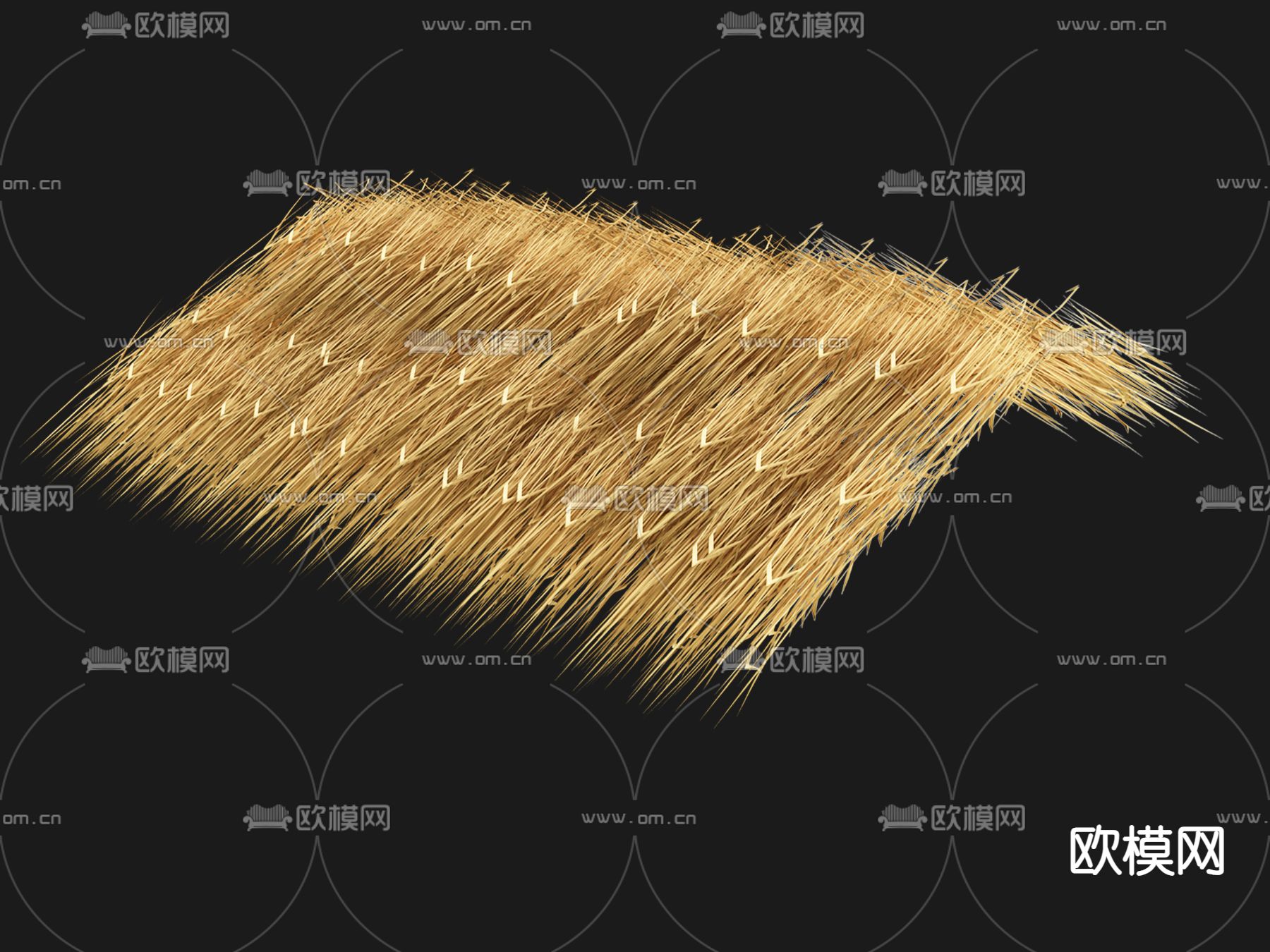 茅草 茅草棚 草堆 枯草3d模型下载