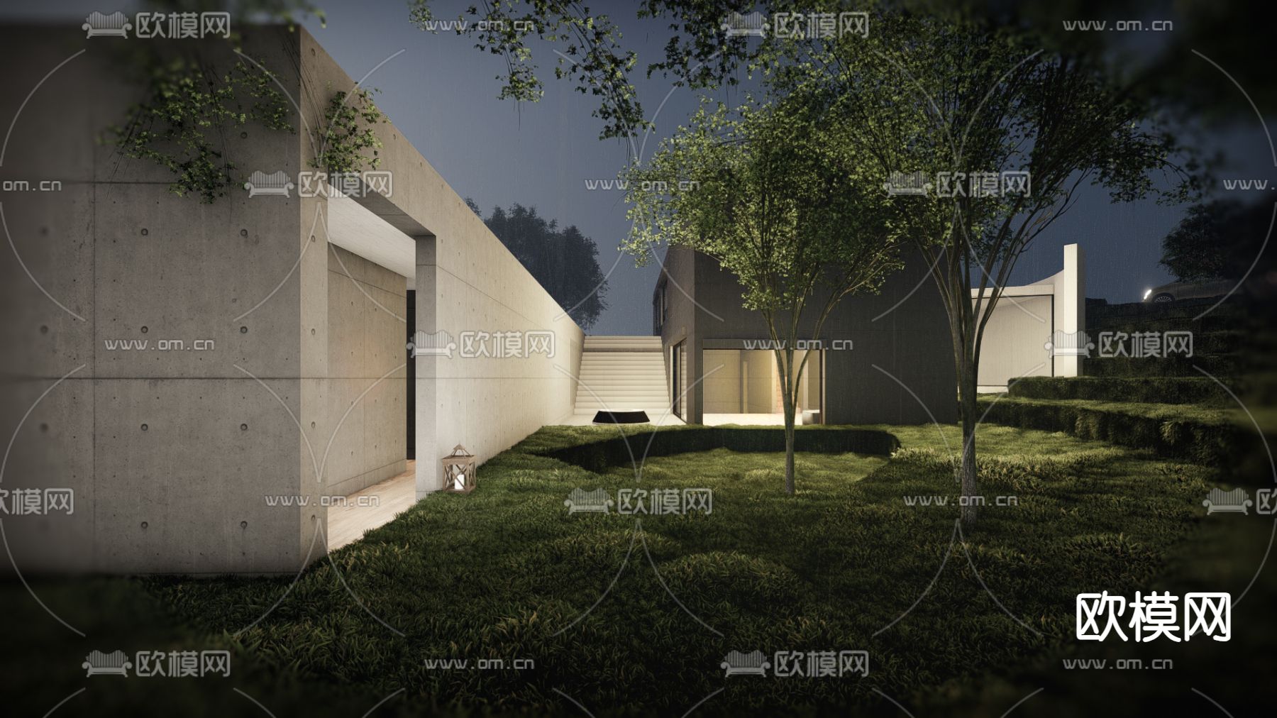 现代别墅外观su模型