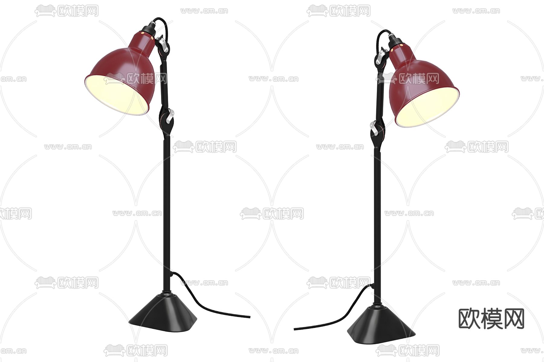 工业风台灯3d模型下载