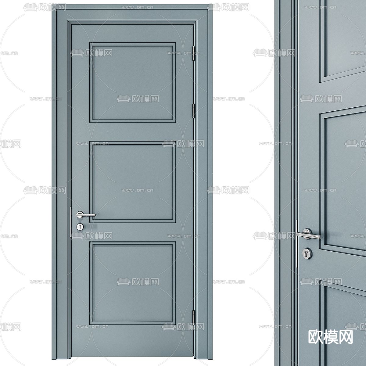 玻璃门 卫浴门 房门3d模型下载（渲染图3）