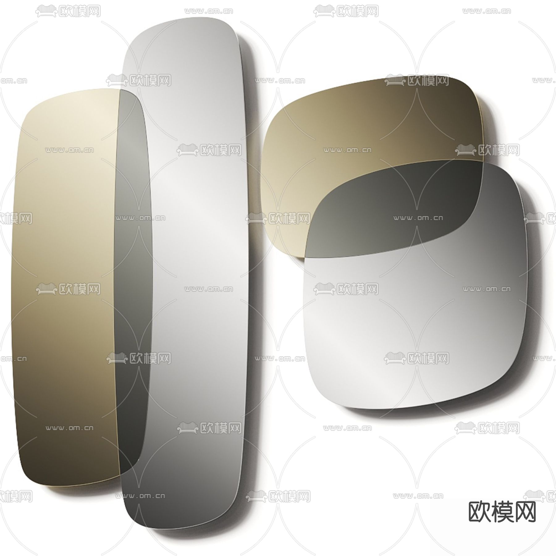 装饰镜3d模型下载（渲染图1）