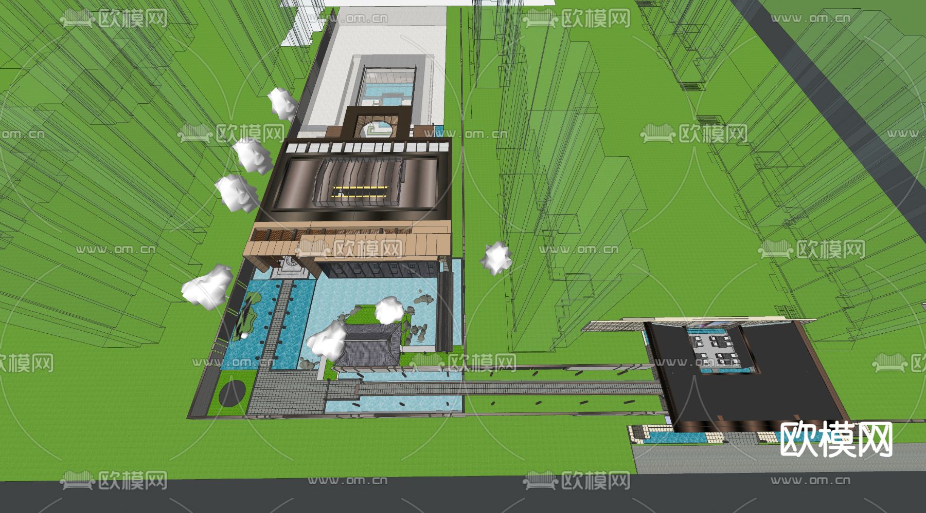 售楼处su模型下载（渲染图3）