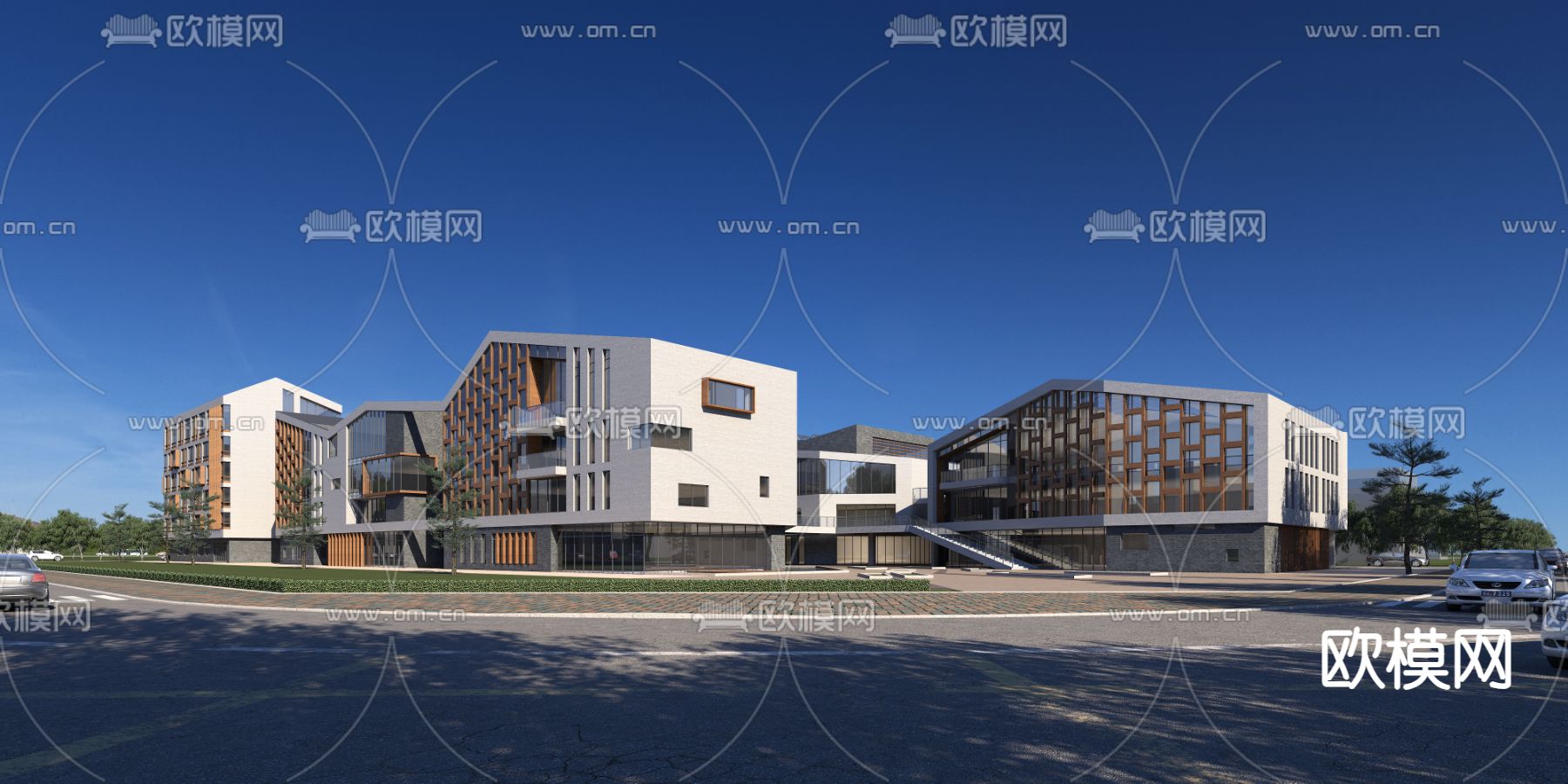 产业园外观3d模型下载