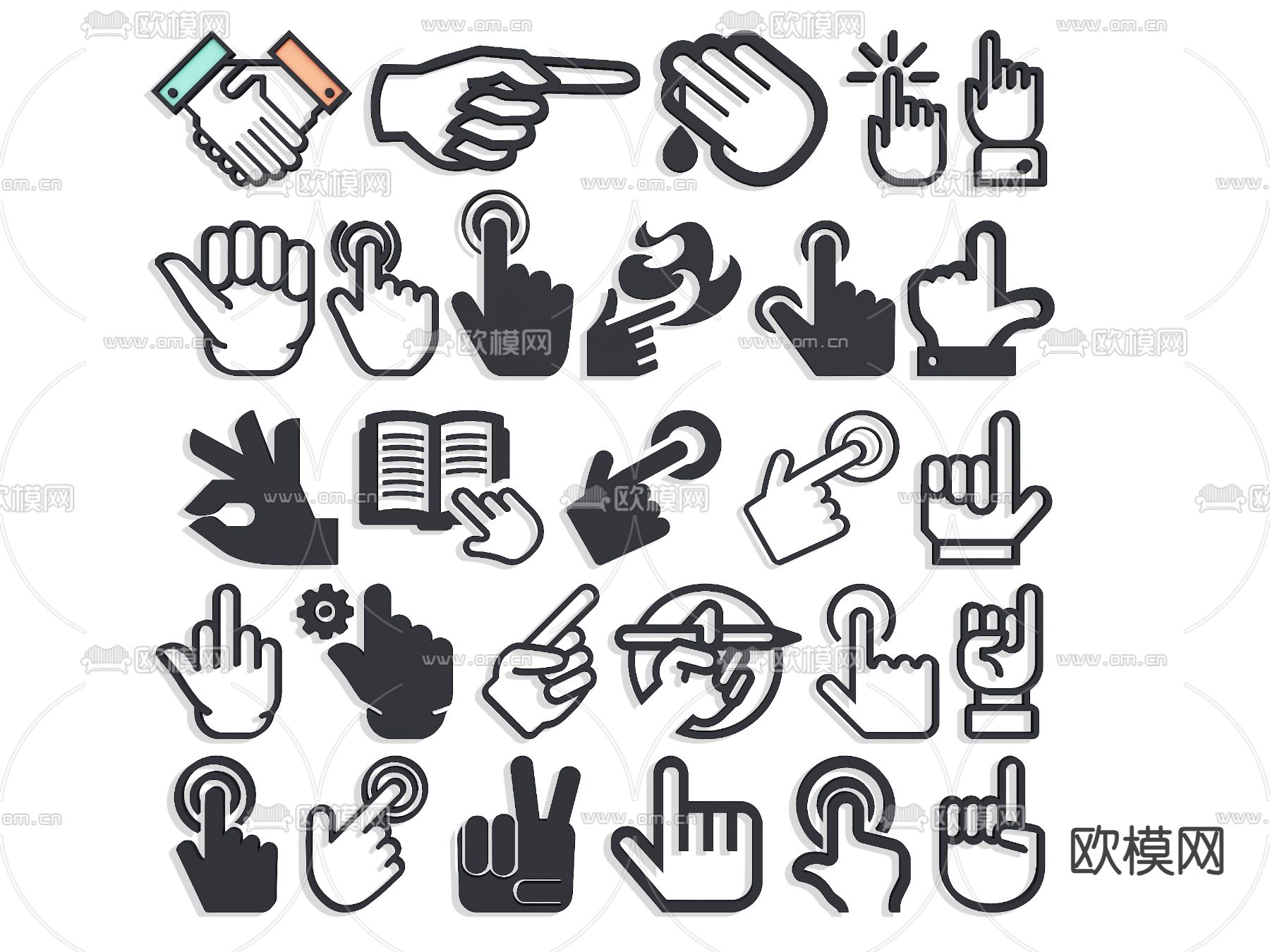 指示 标识 标志 手势su模型下载（渲染图1）