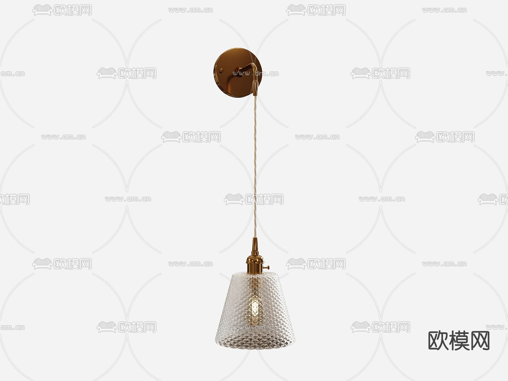 侘寂风壁灯3d模型下载