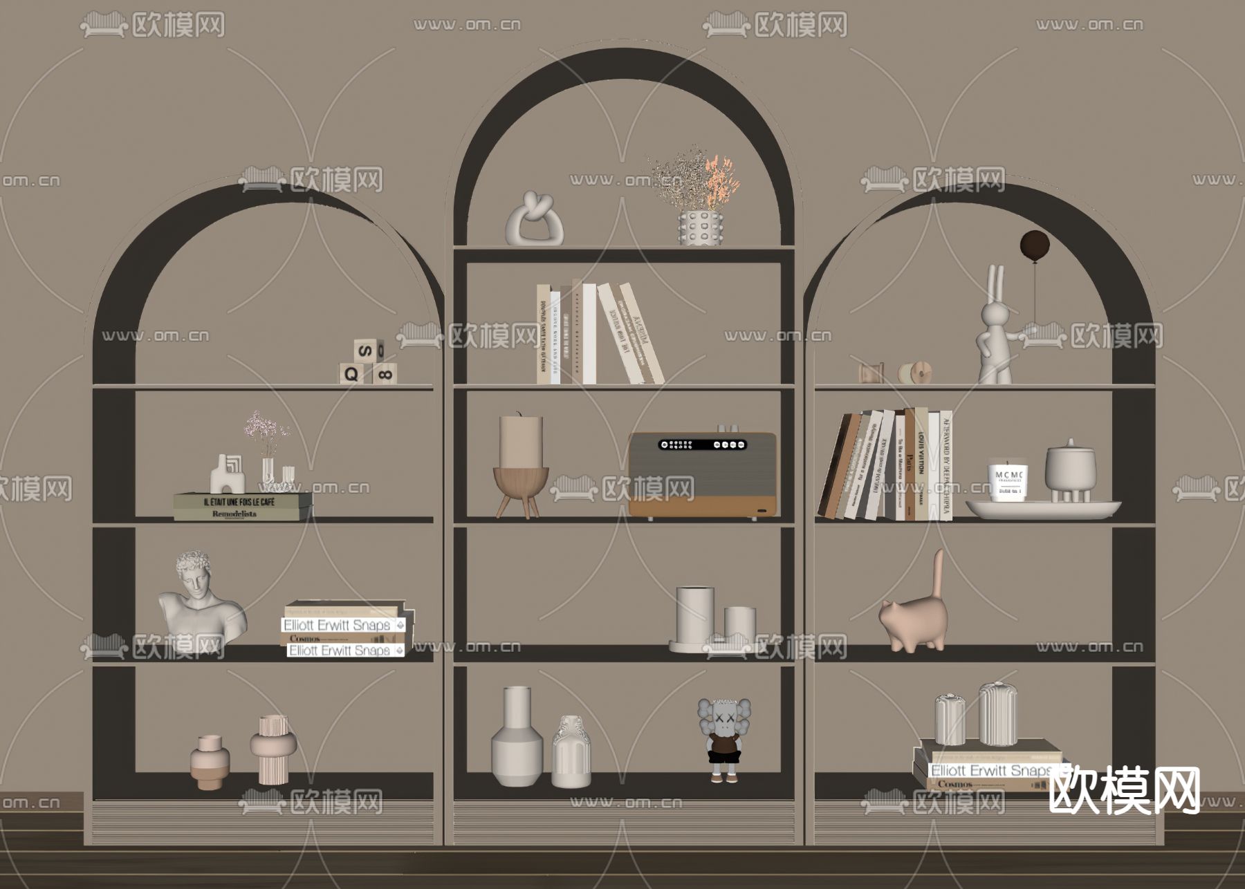 现代储物柜su模型下载（渲染图3）