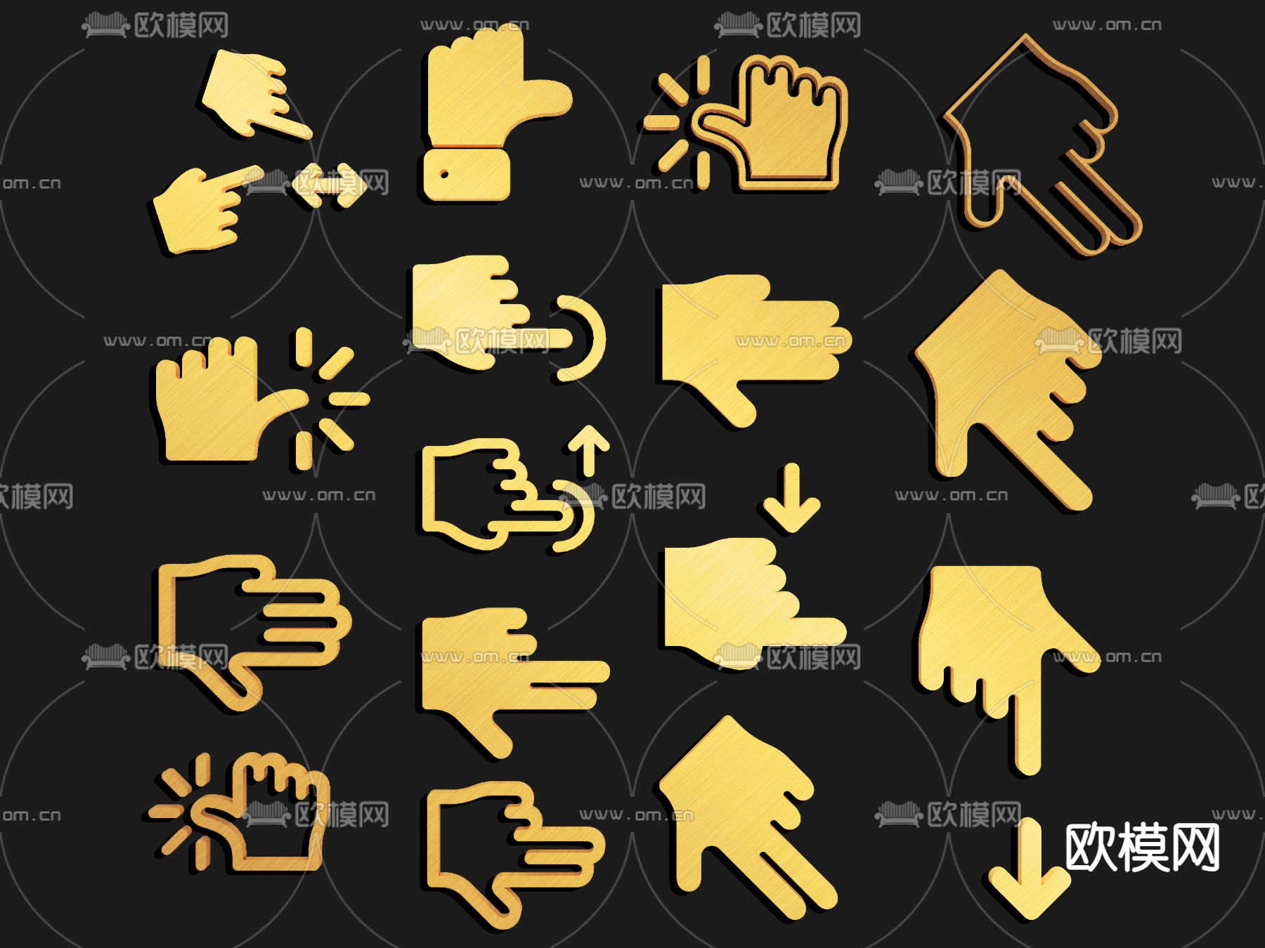 指示 标识 标志 手势su模型下载（渲染图2）