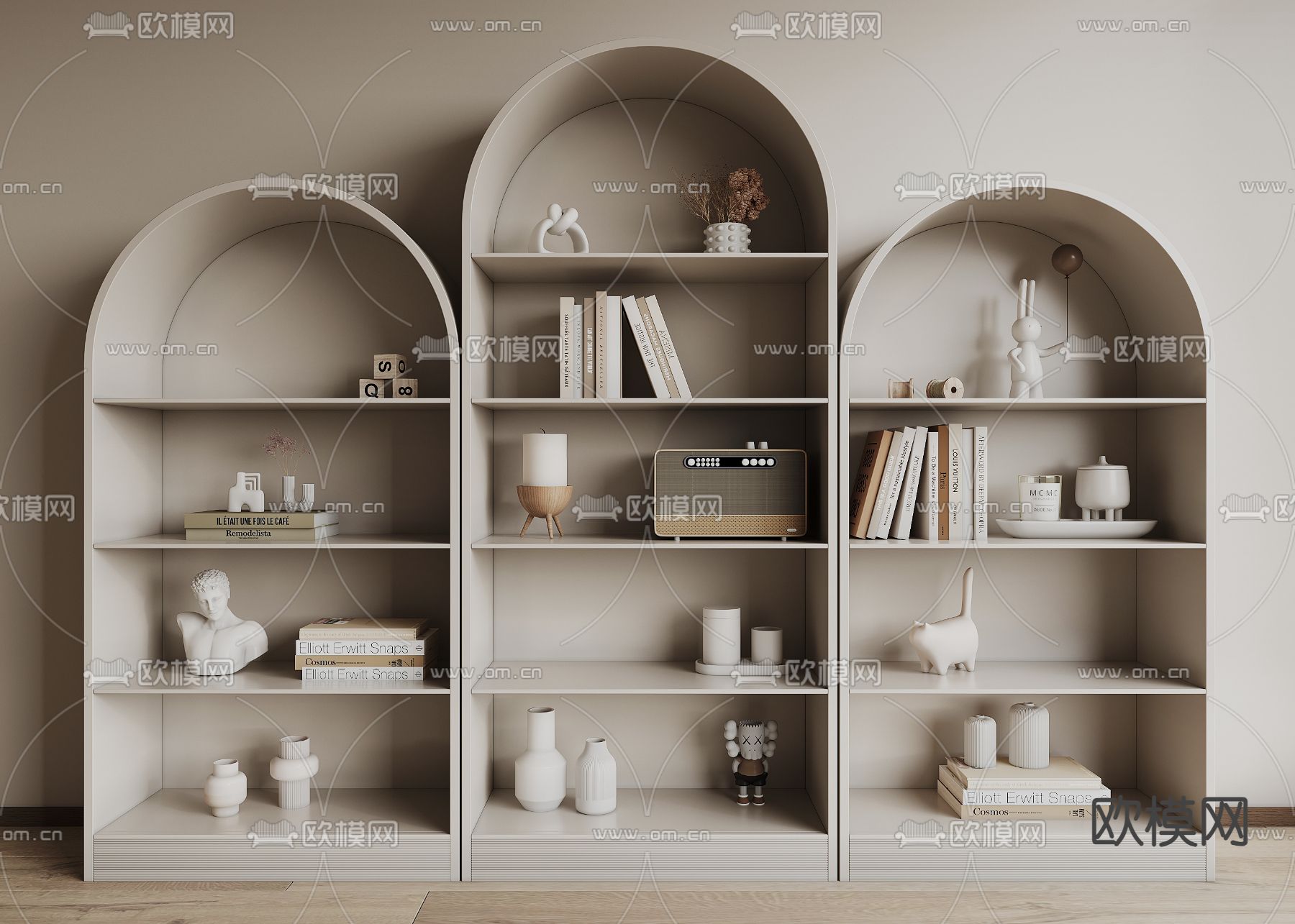 现代储物柜su模型下载（渲染图1）