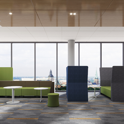  办公卡座沙发 休闲沙发su模型 