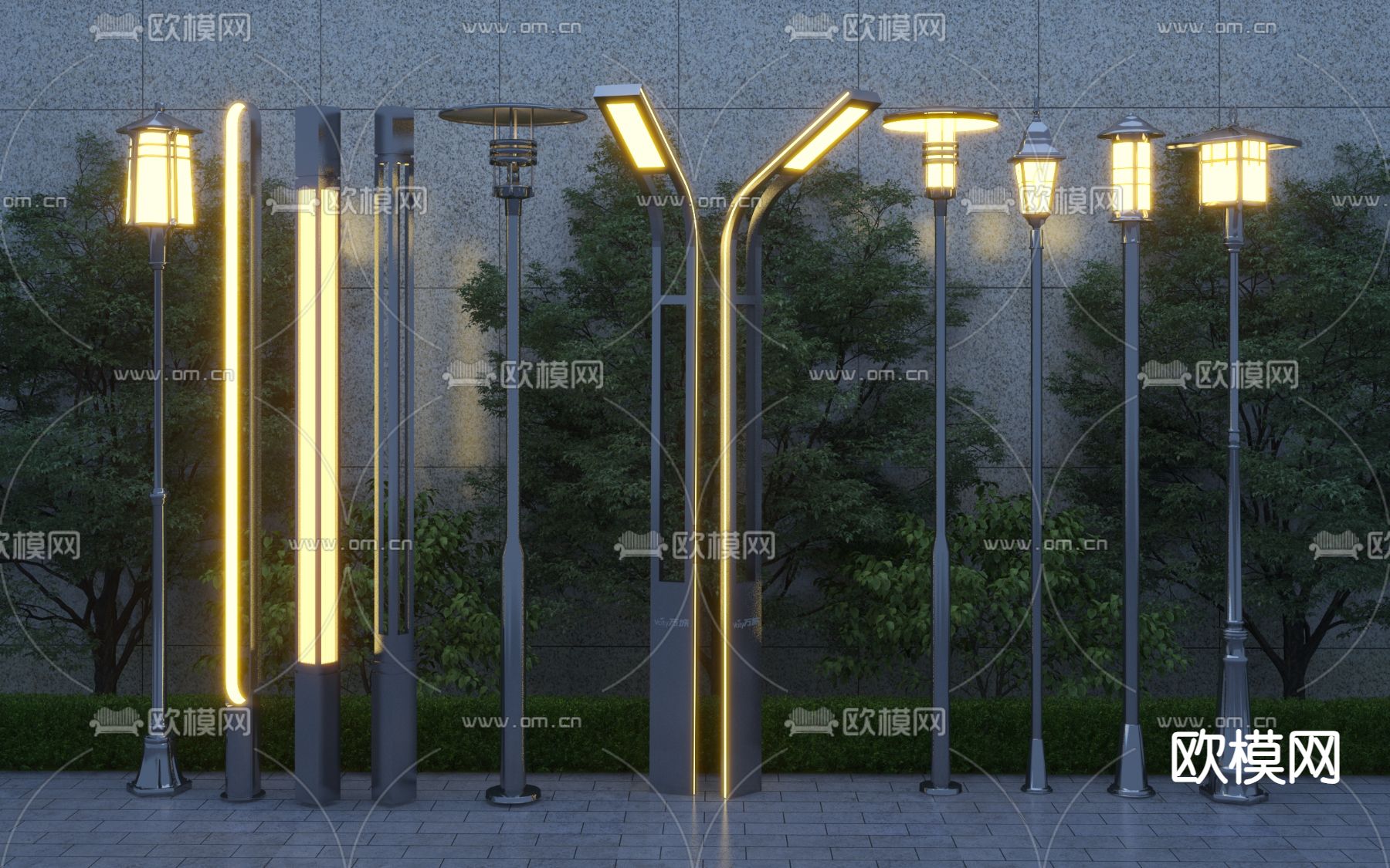 户外灯 路灯 景观灯 庭院灯3d模型下载