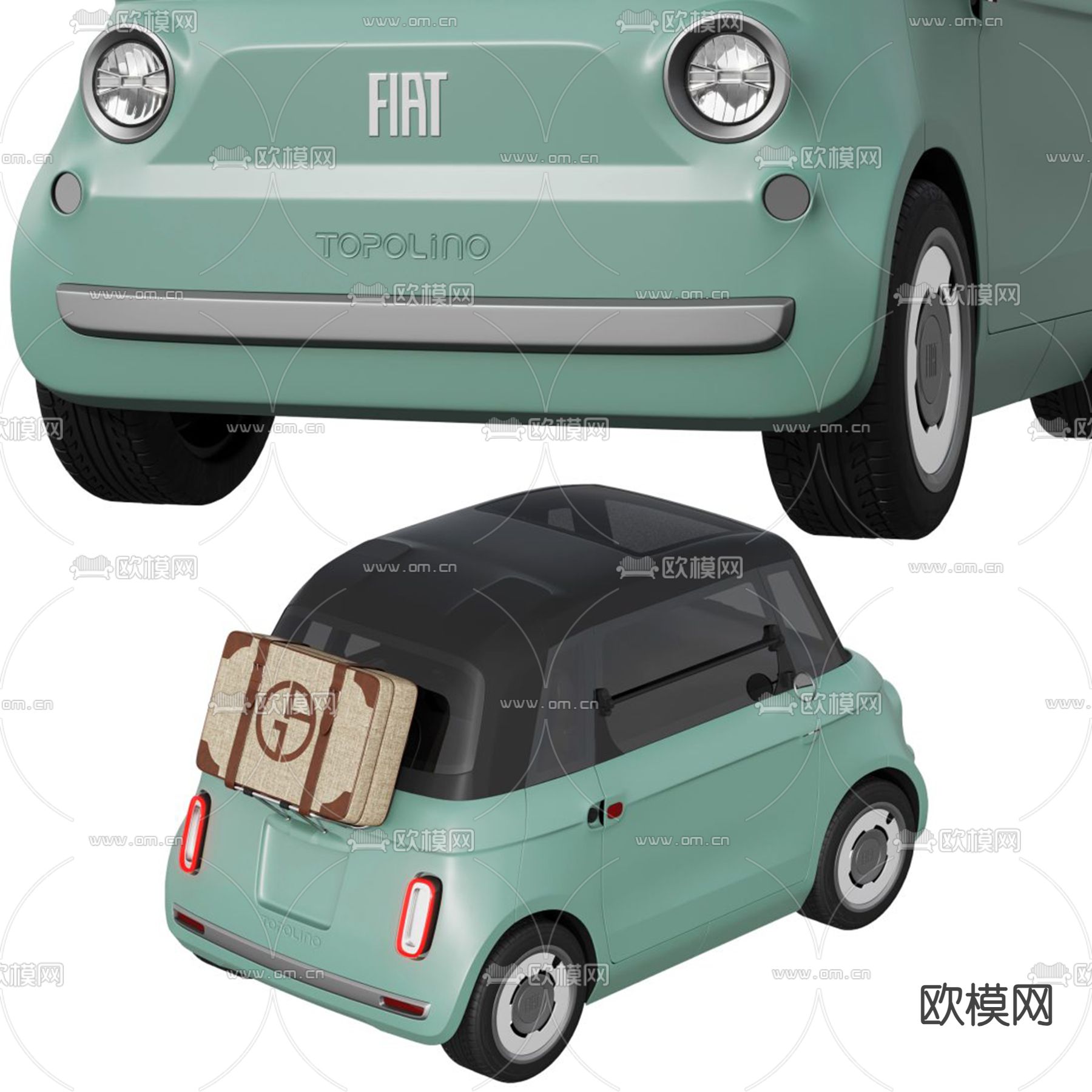 迷你轿车 汽车3d模型下载（渲染图4）