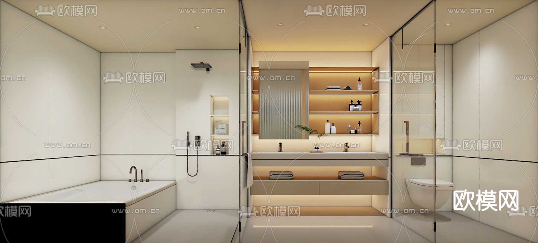 卫生间 洗手间 浴室3d模型下载